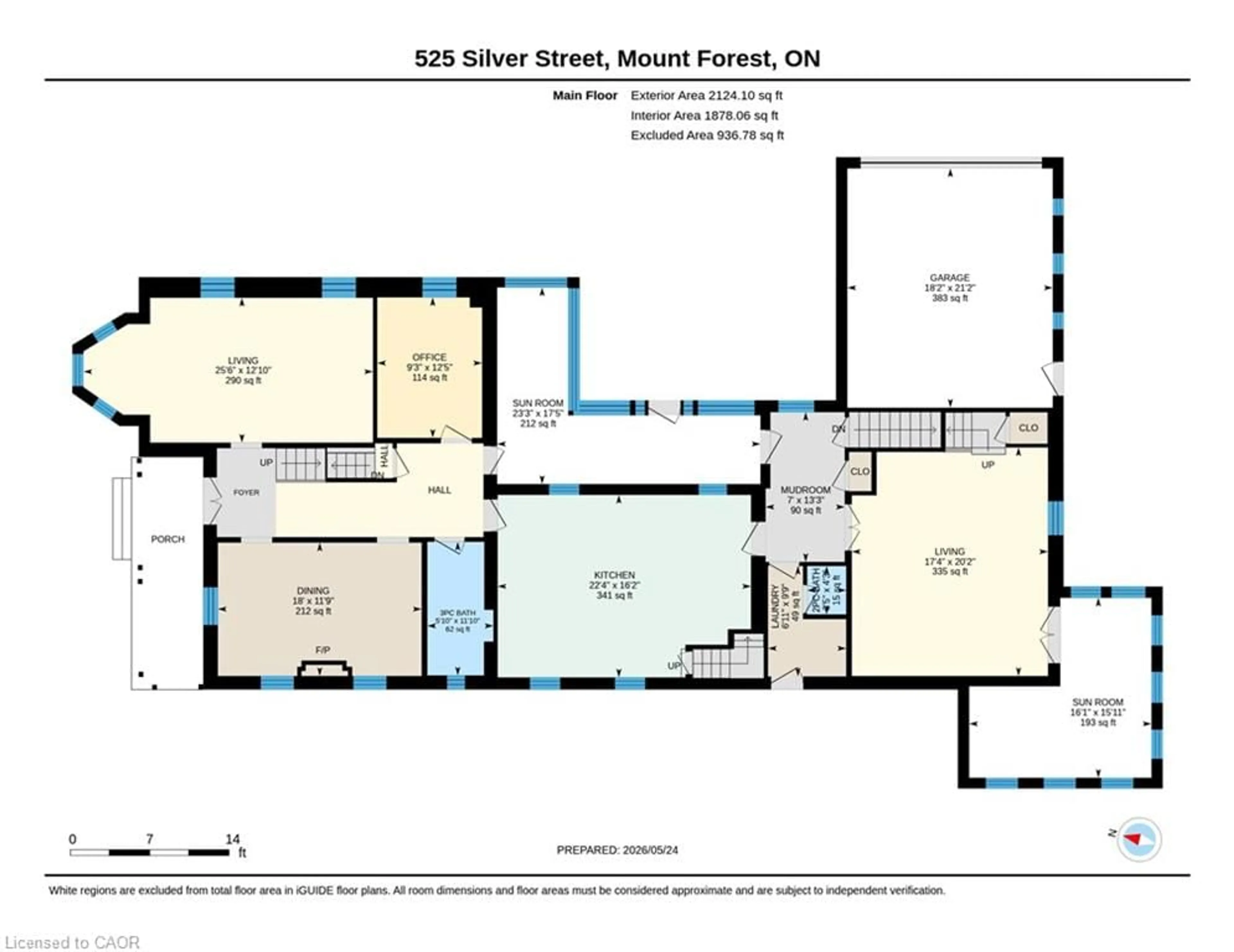 Floor plan for 525 Silver St, Mount Forest Ontario N0G 2L3