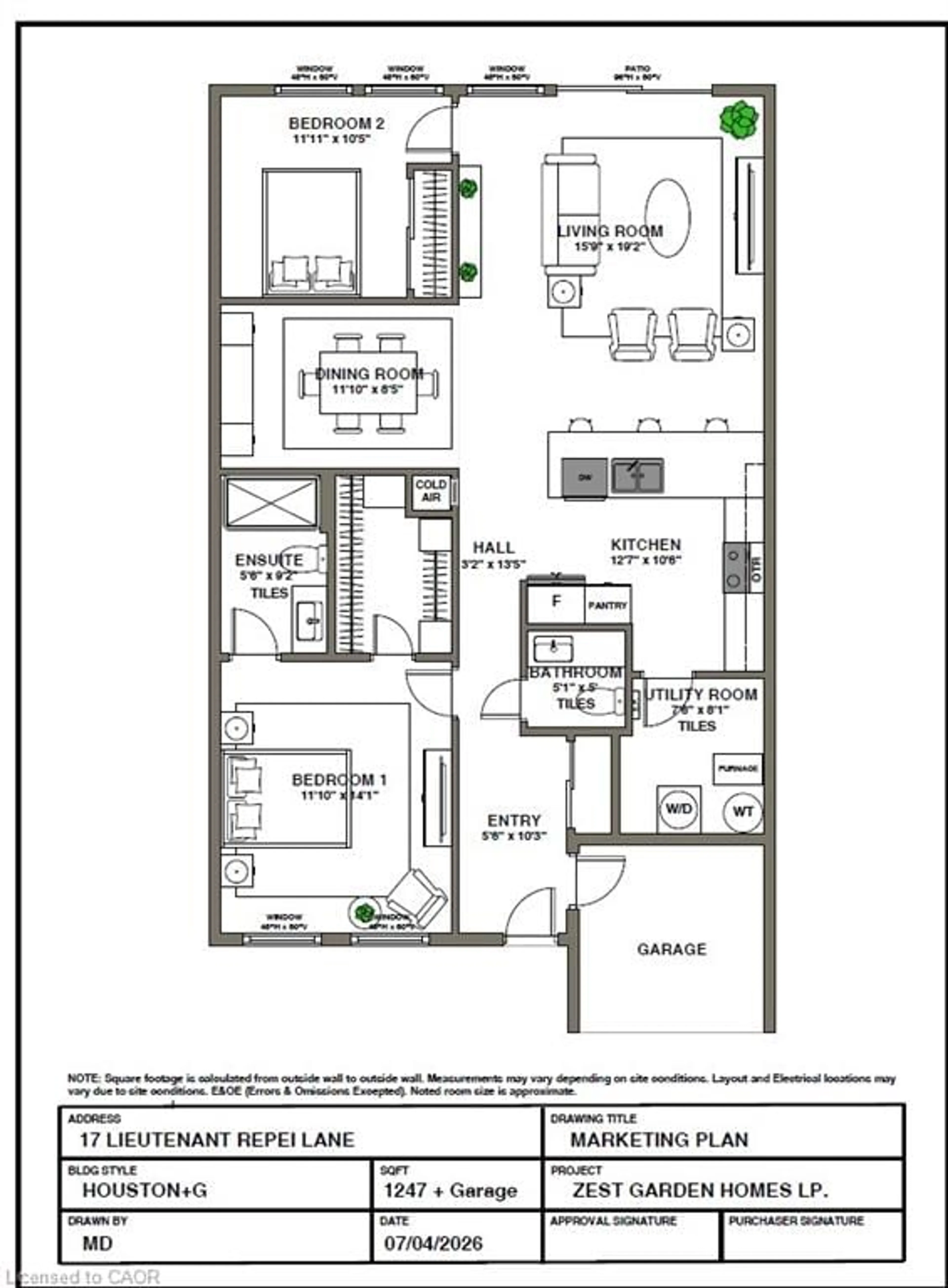 Floor plan for 17 Lieutenant Repei Lane, Hamilton Ontario L9B 2M1