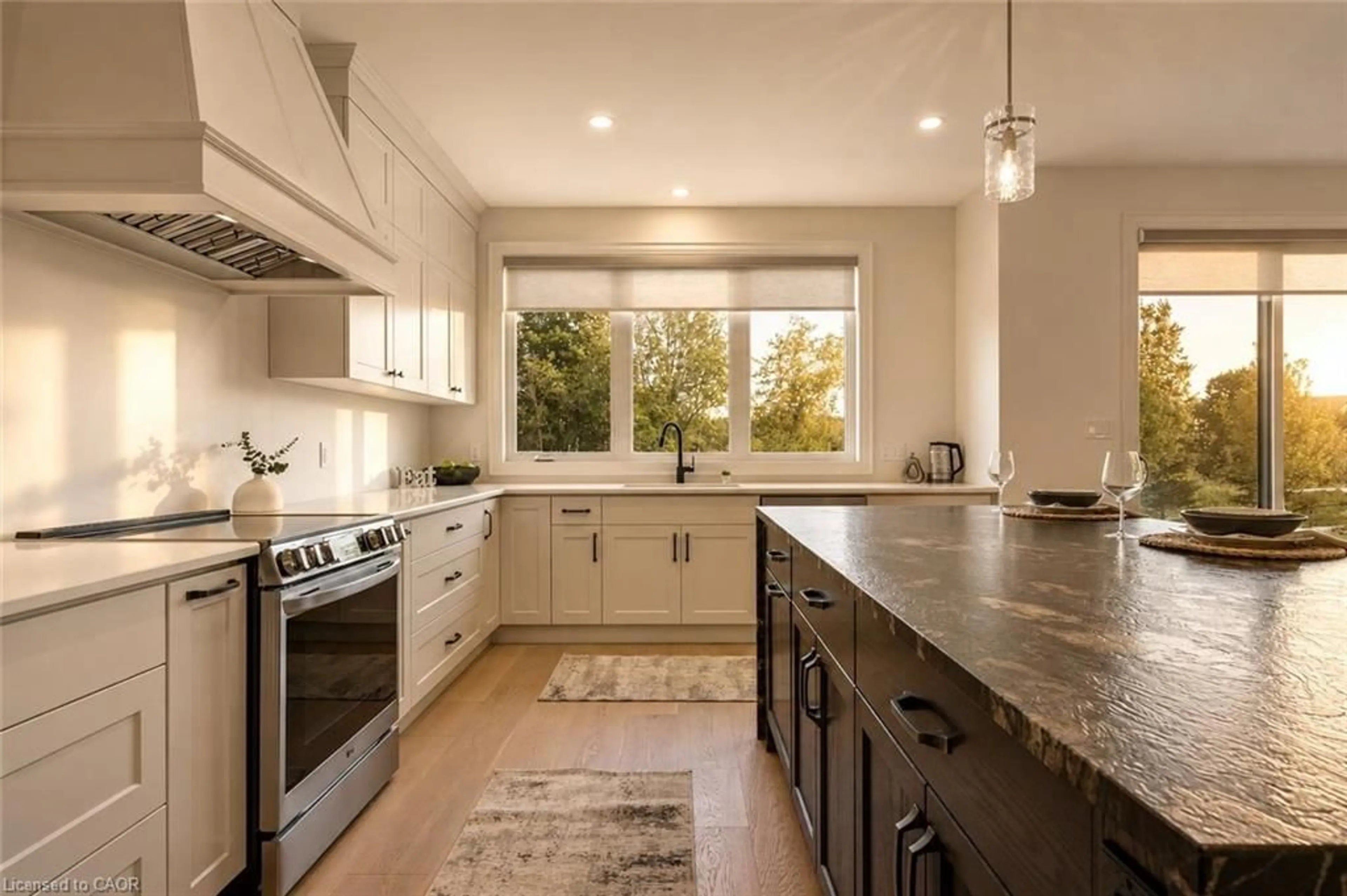 Contemporary kitchen, ceramic/tile floor for 51 Imrie Rd, Elora Ontario N0B 1S0