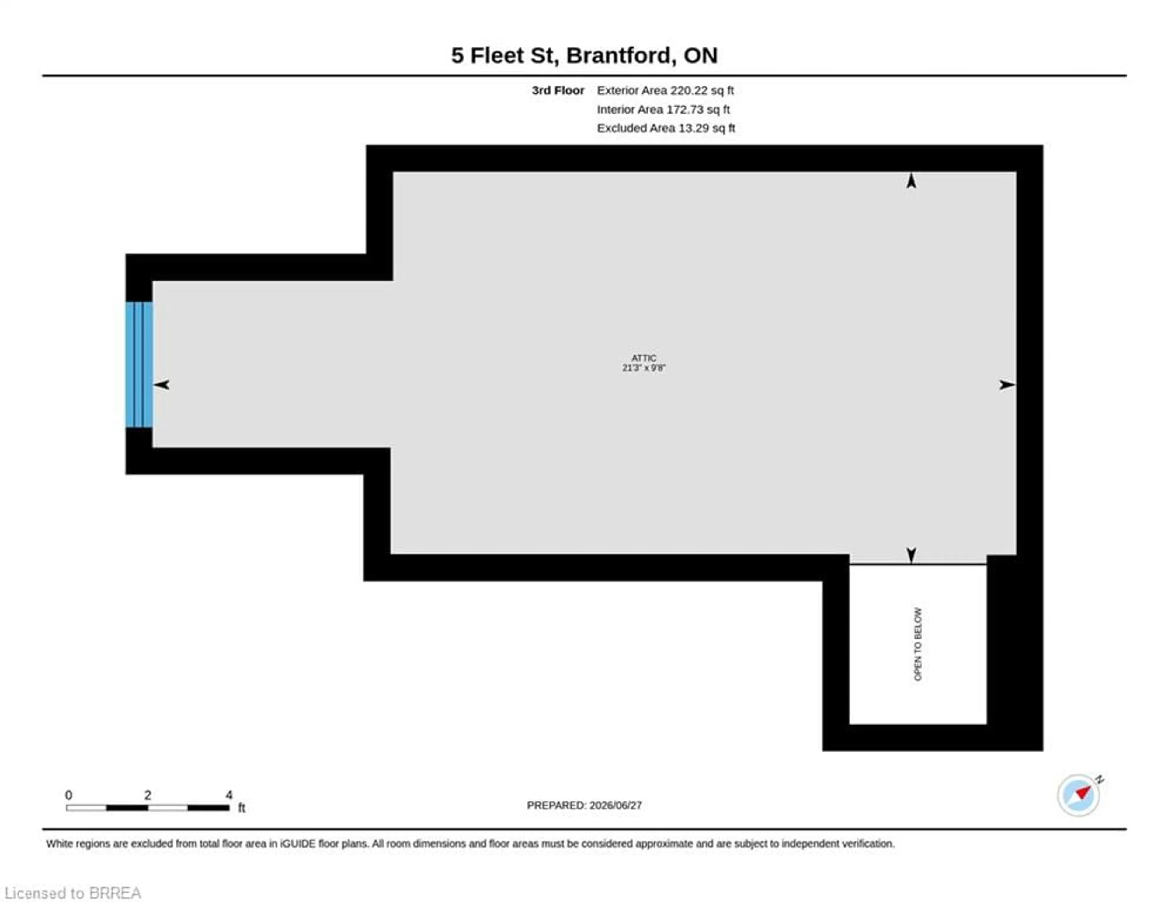 Floor plan for 5 Fleet St, Brantford Ontario N3T 3S8