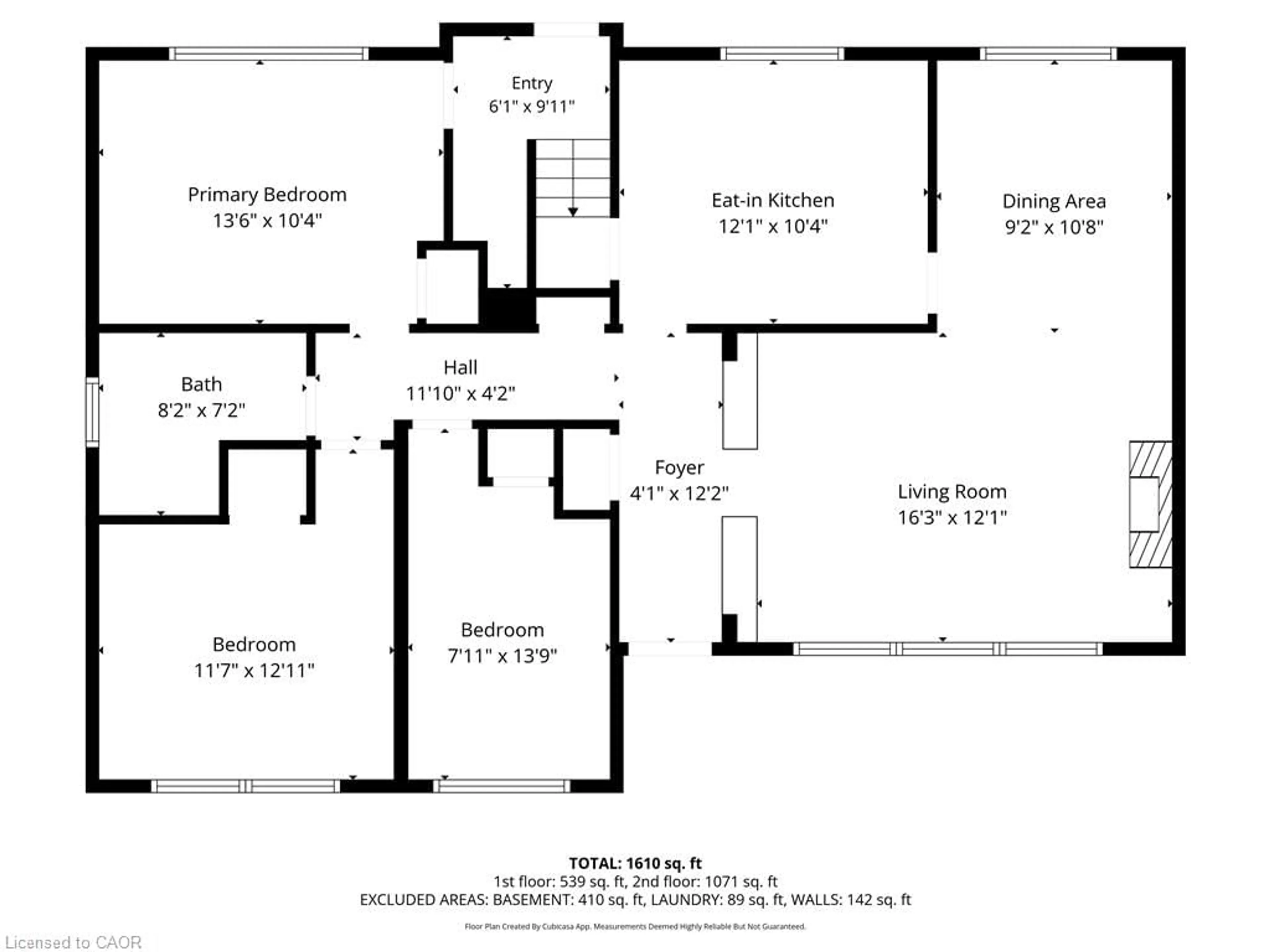Floor plan for 22 Percy Crt, Hamilton Ontario L6T 1W6