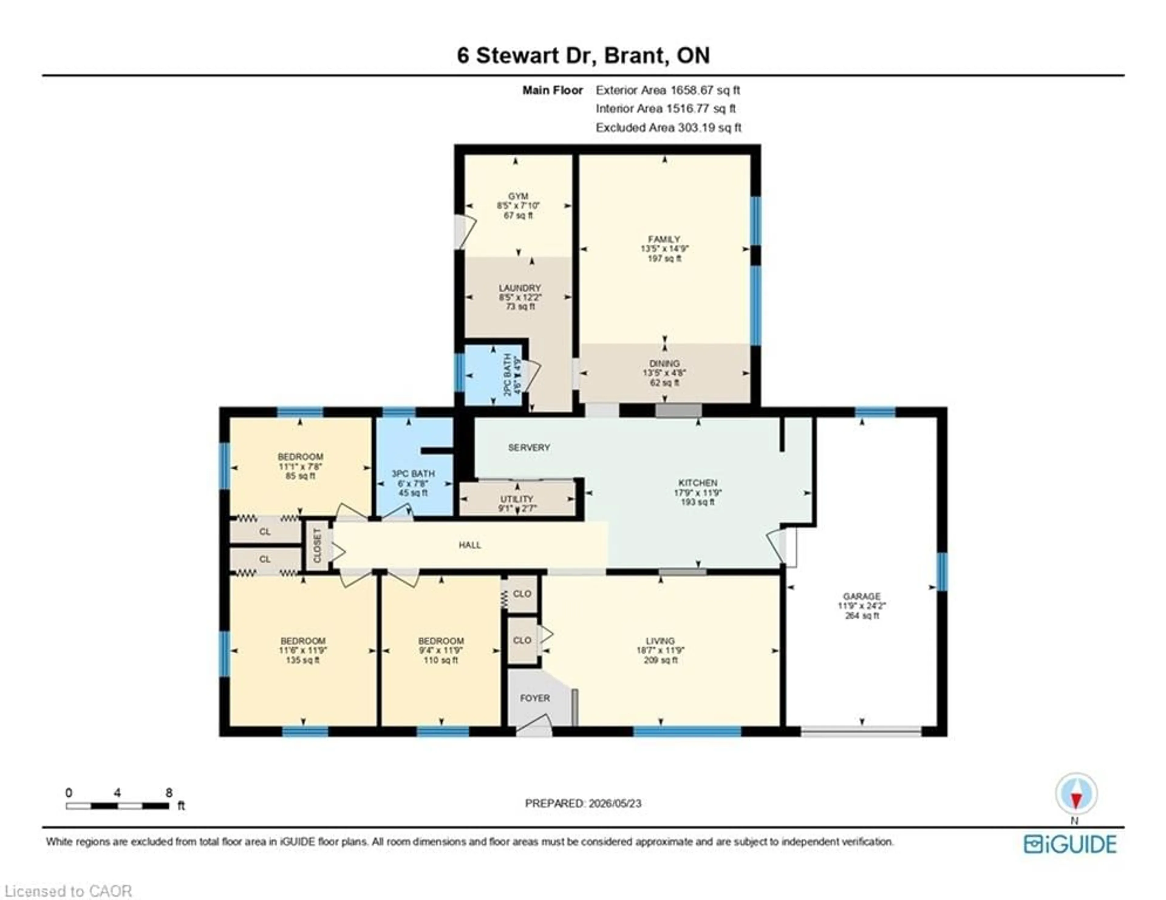 Floor plan for 6 Stewart Dr, Burford Ontario N0E 1A0