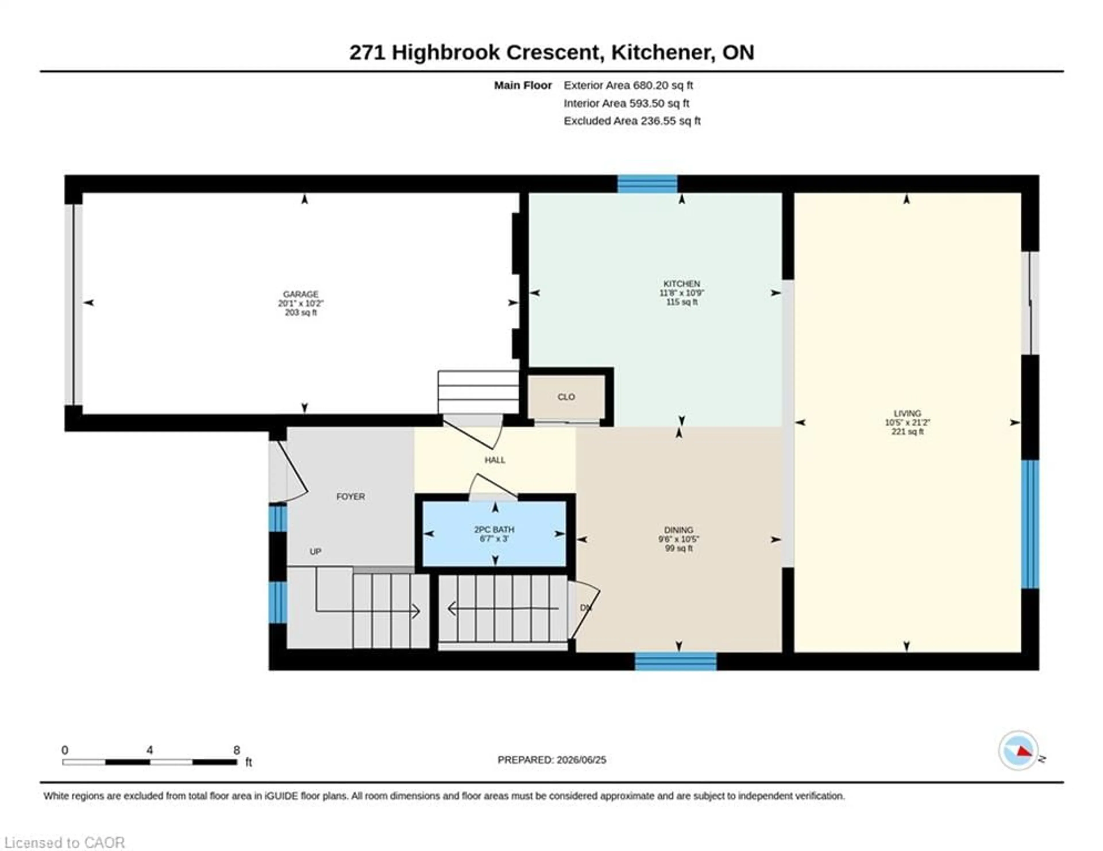 Floor plan for 271 Highbrook Cres, Kitchener Ontario N2E 3S6