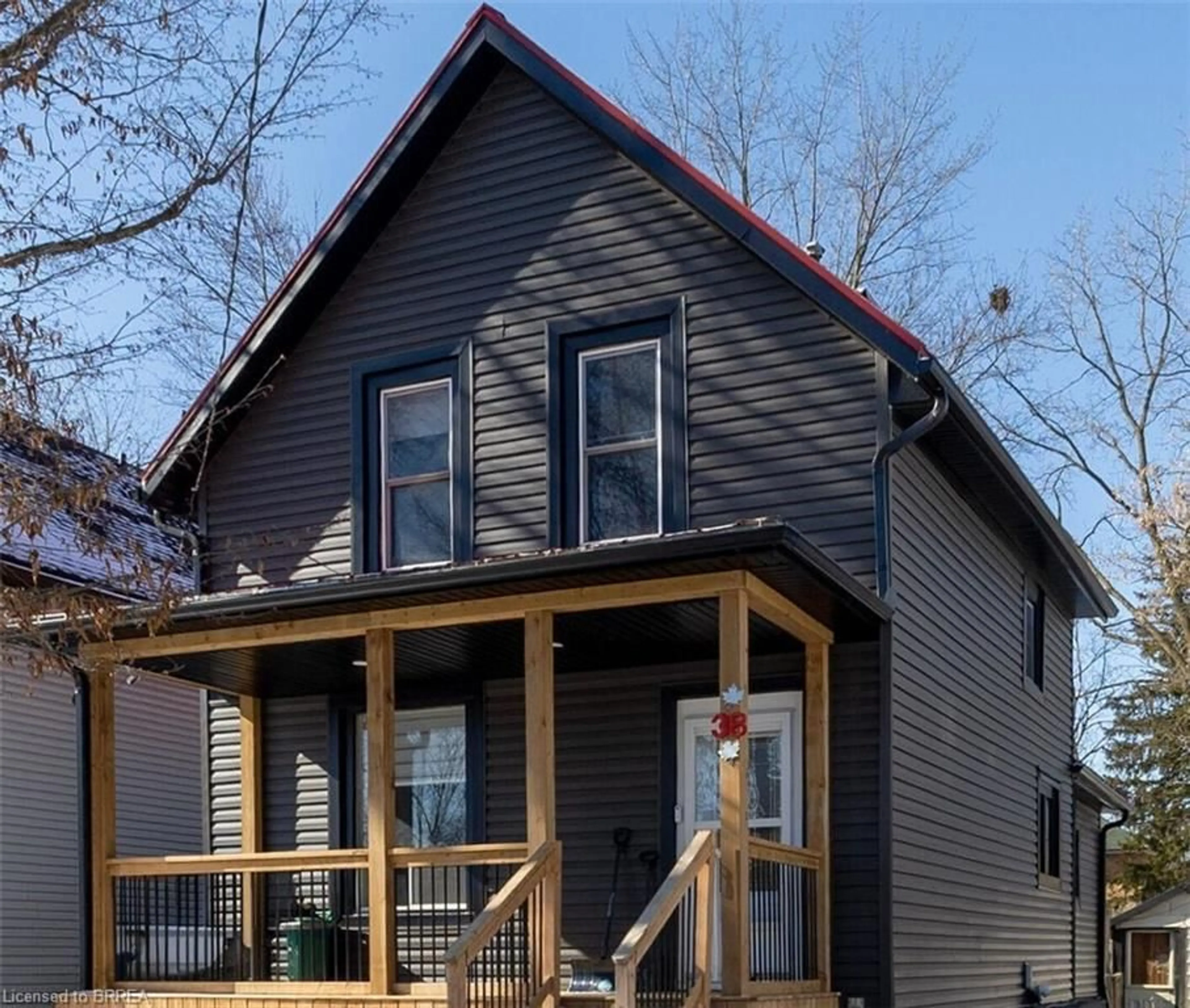 Home with vinyl exterior material, street for 38 Mowat St, Stratford Ontario N5A 2B7