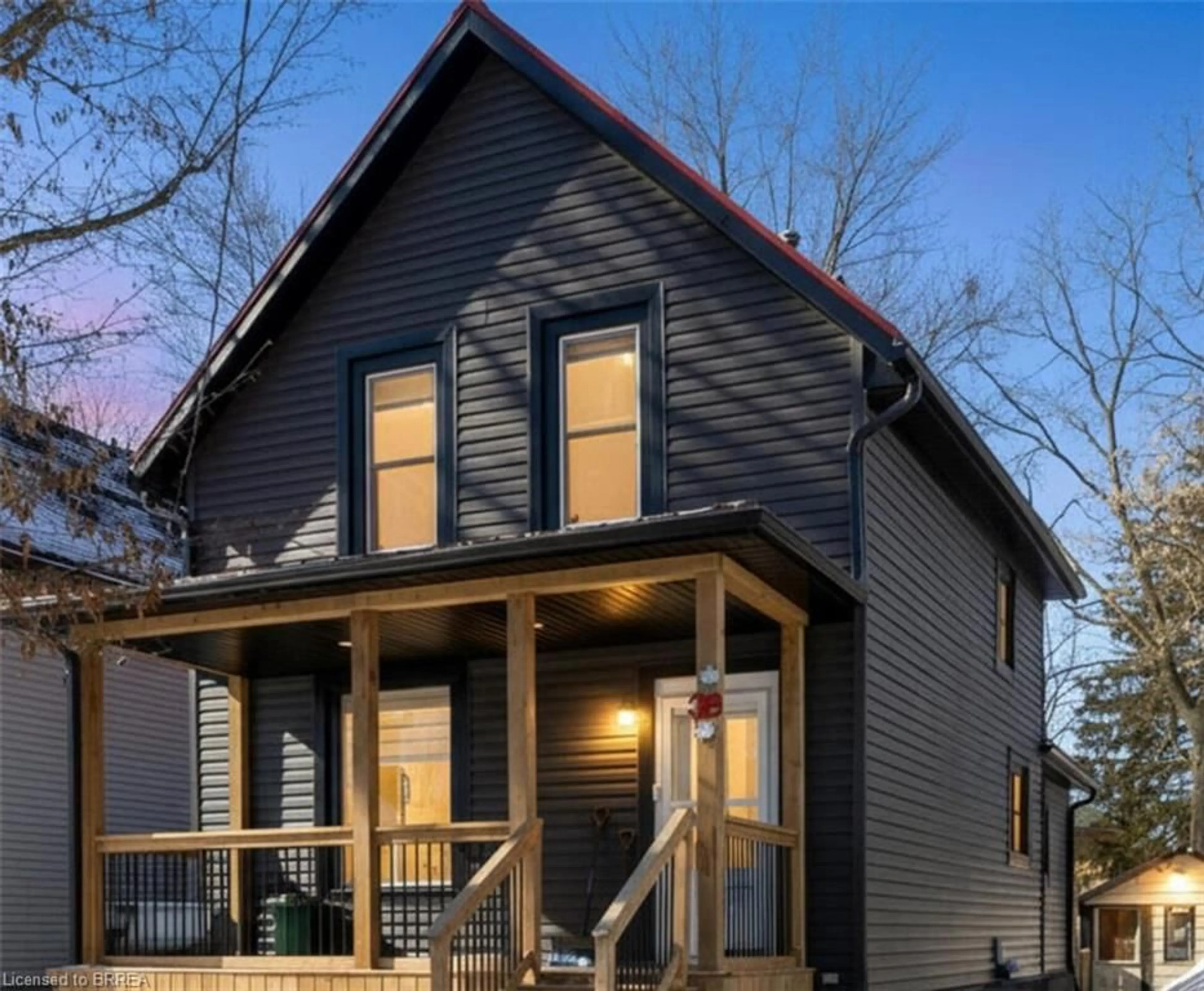 Home with vinyl exterior material, street for 38 Mowat St, Stratford Ontario N5A 2B7