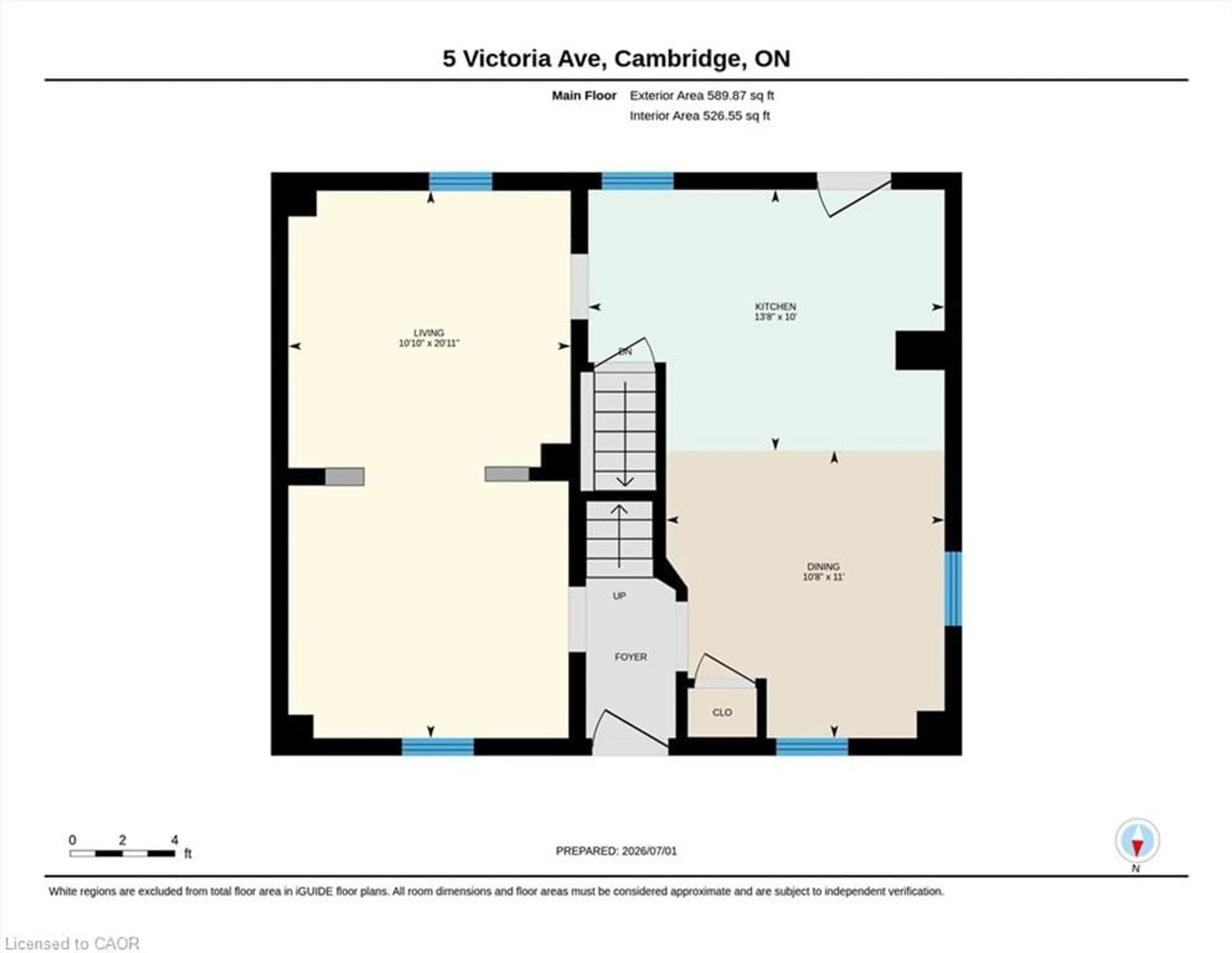 Floor plan for 5 Victoria Ave, Cambridge Ontario N1S 1X2