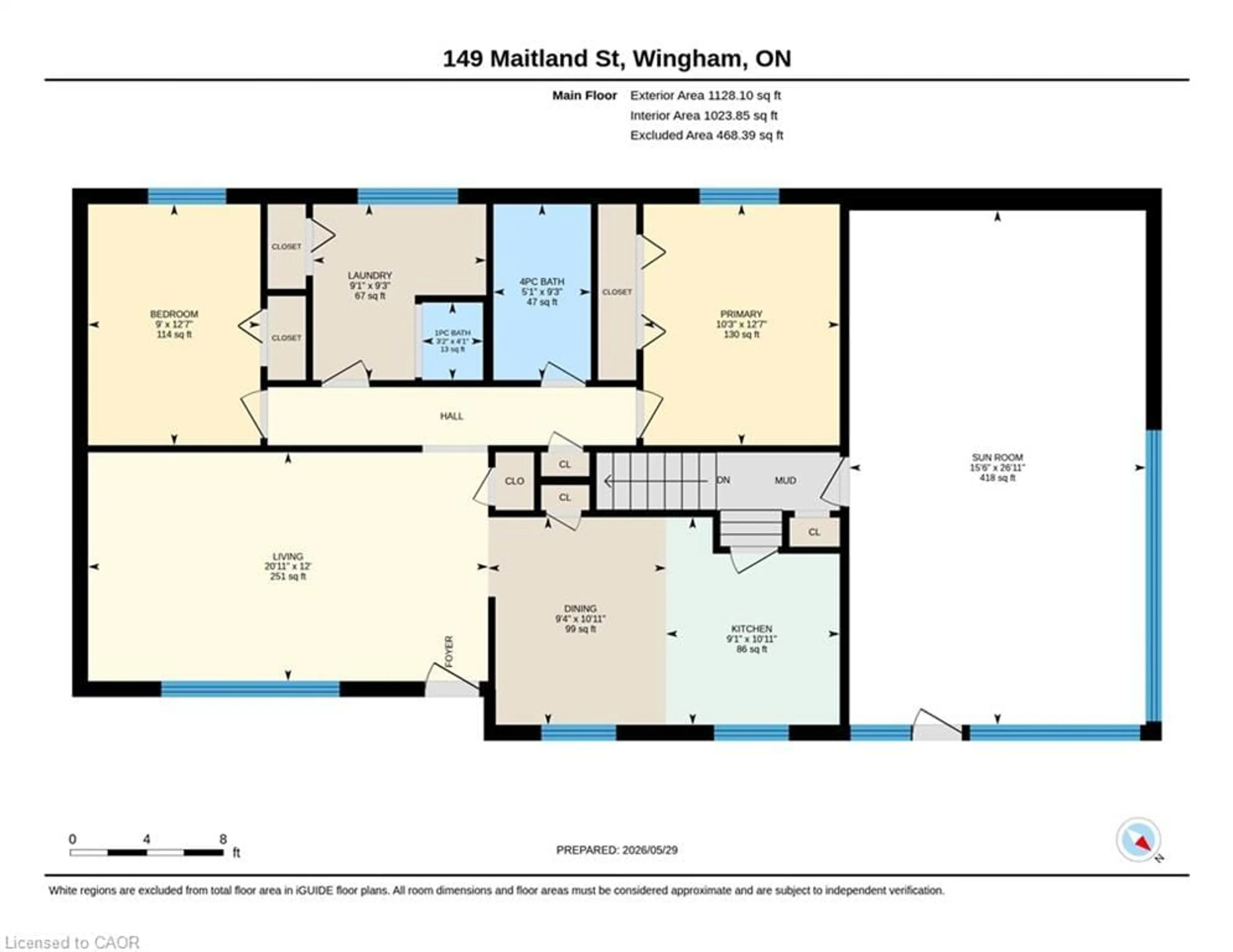 Floor plan for 149 Maitland St, Wingham Ontario N0G 2W0