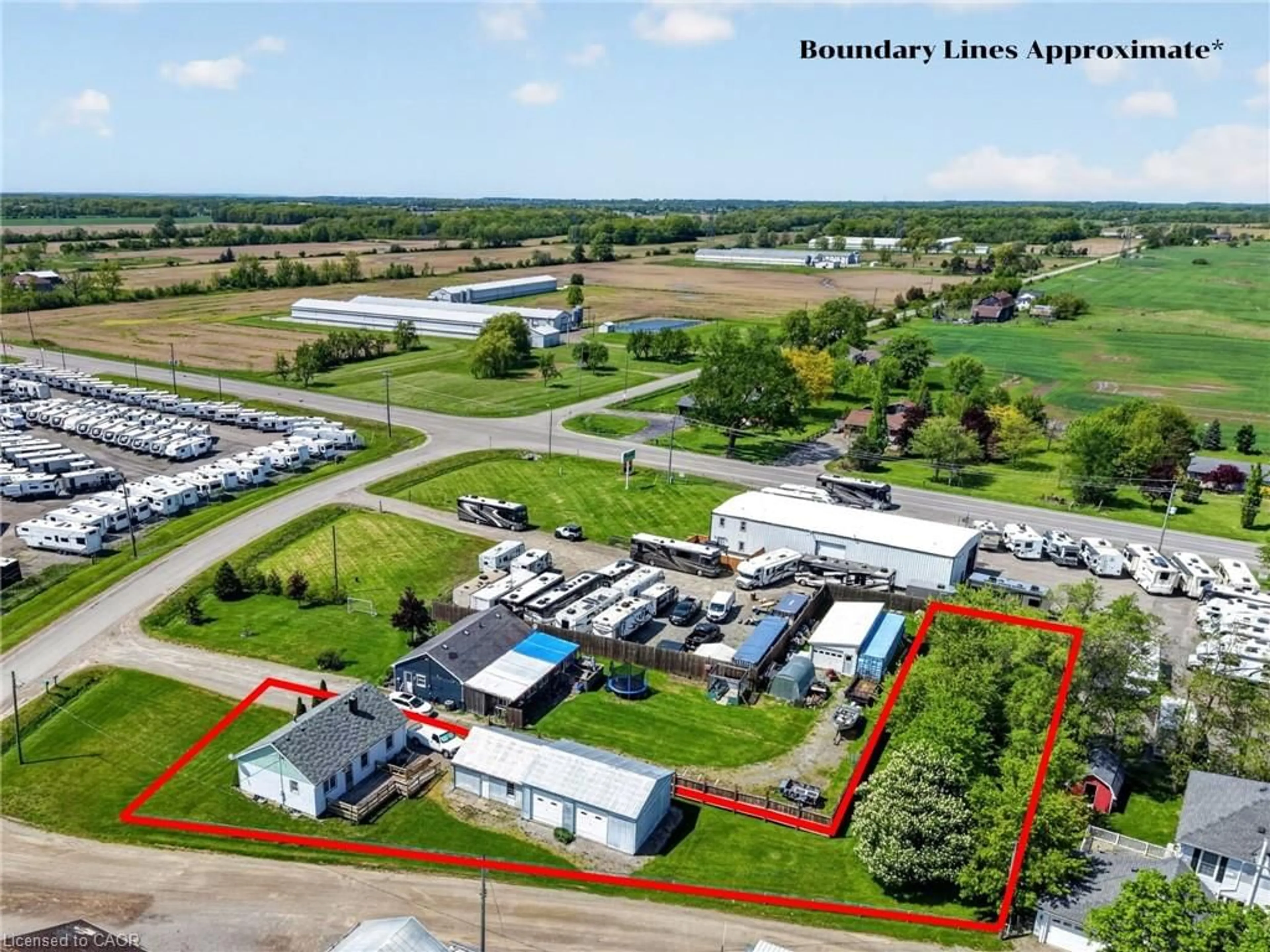 A pic from outside/outdoor area/front of a property/back of a property/a pic from drone, unknown for 2883 South Grimsby Rd 10, West Lincoln Ontario L0R 2A0