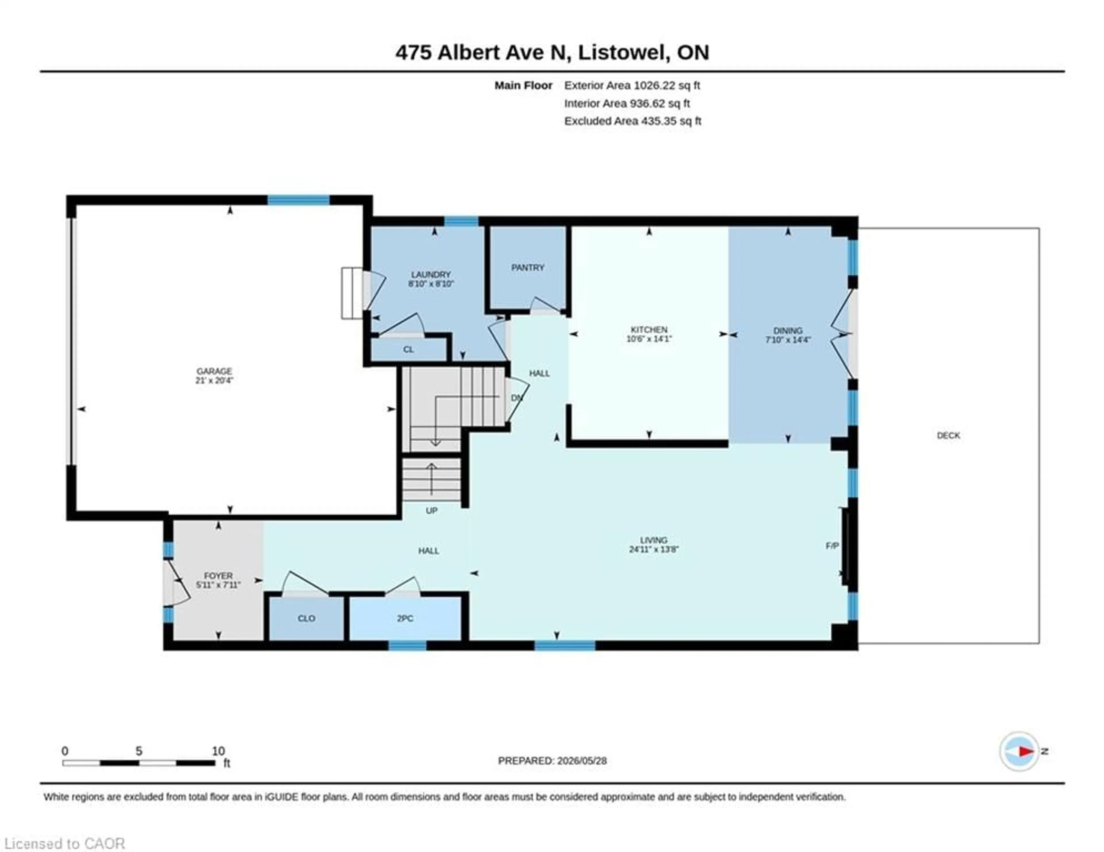 Floor plan for 475 Albert Ave, Listowel Ontario N4W 1V2
