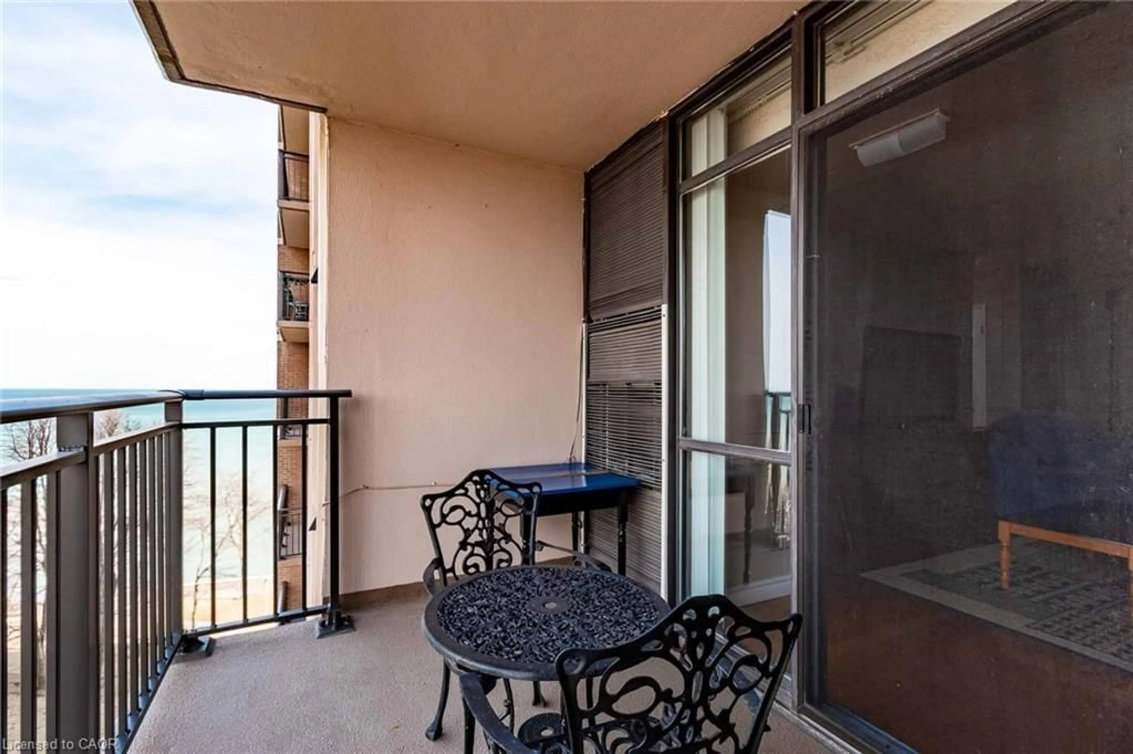 Balcony in the apartment, water/lake/river/ocean view for 500 Green Rd #901, Stoney Creek Ontario L8E 3M6