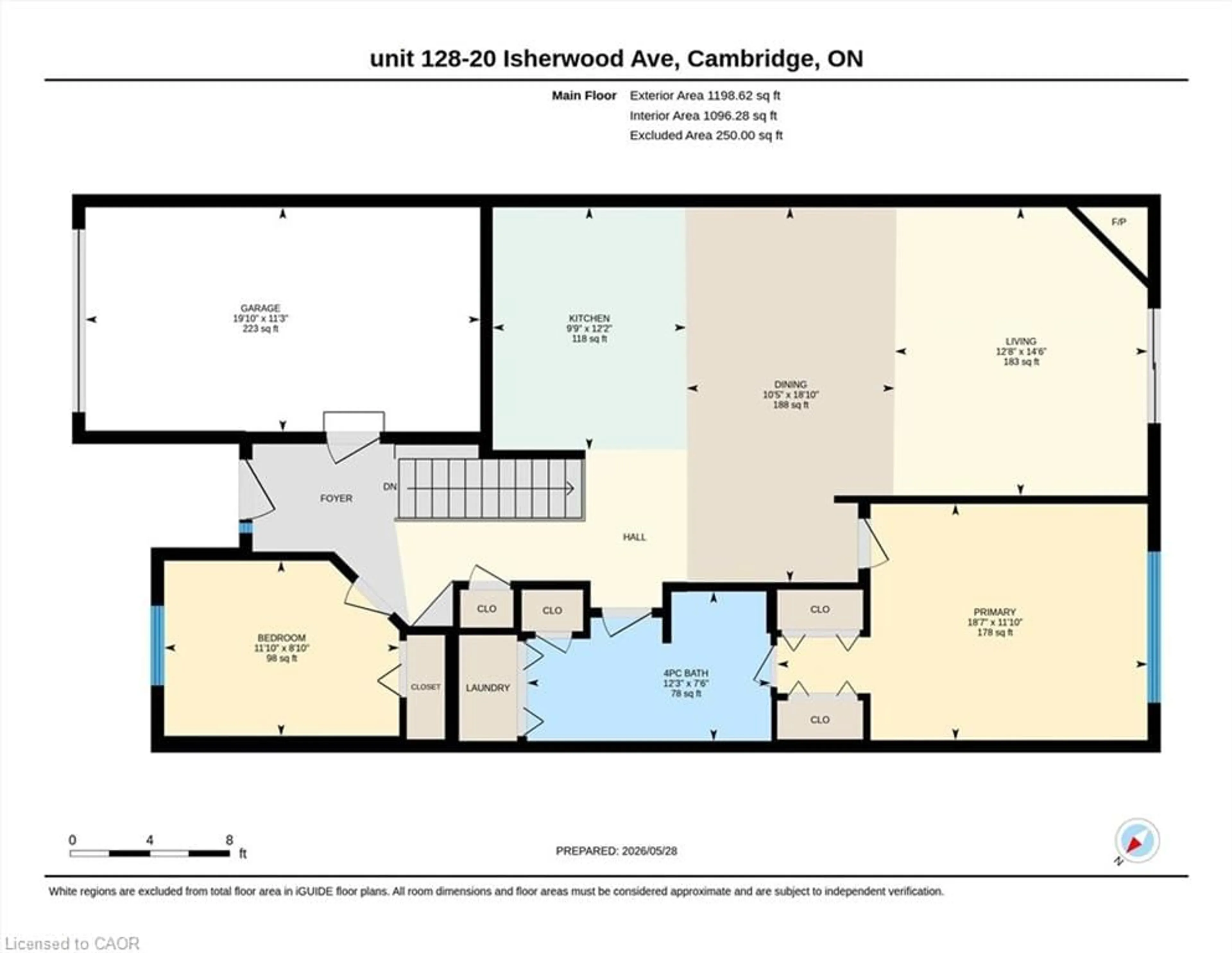 Floor plan for 20 Isherwood Ave #128, Cambridge Ontario N1R 8P9