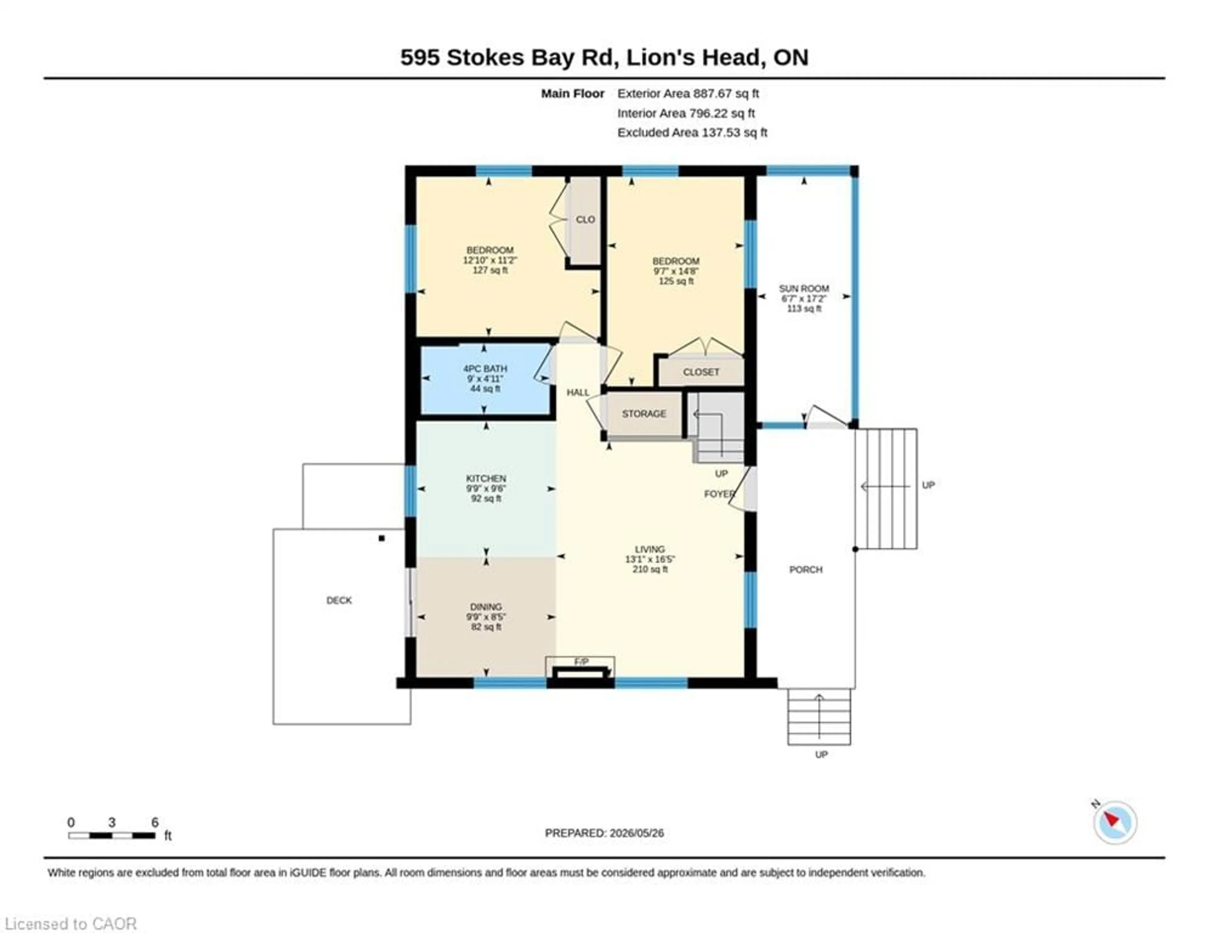 Floor plan for 595 Stokes Bay Rd, Lions Head Ontario N0H 1W0