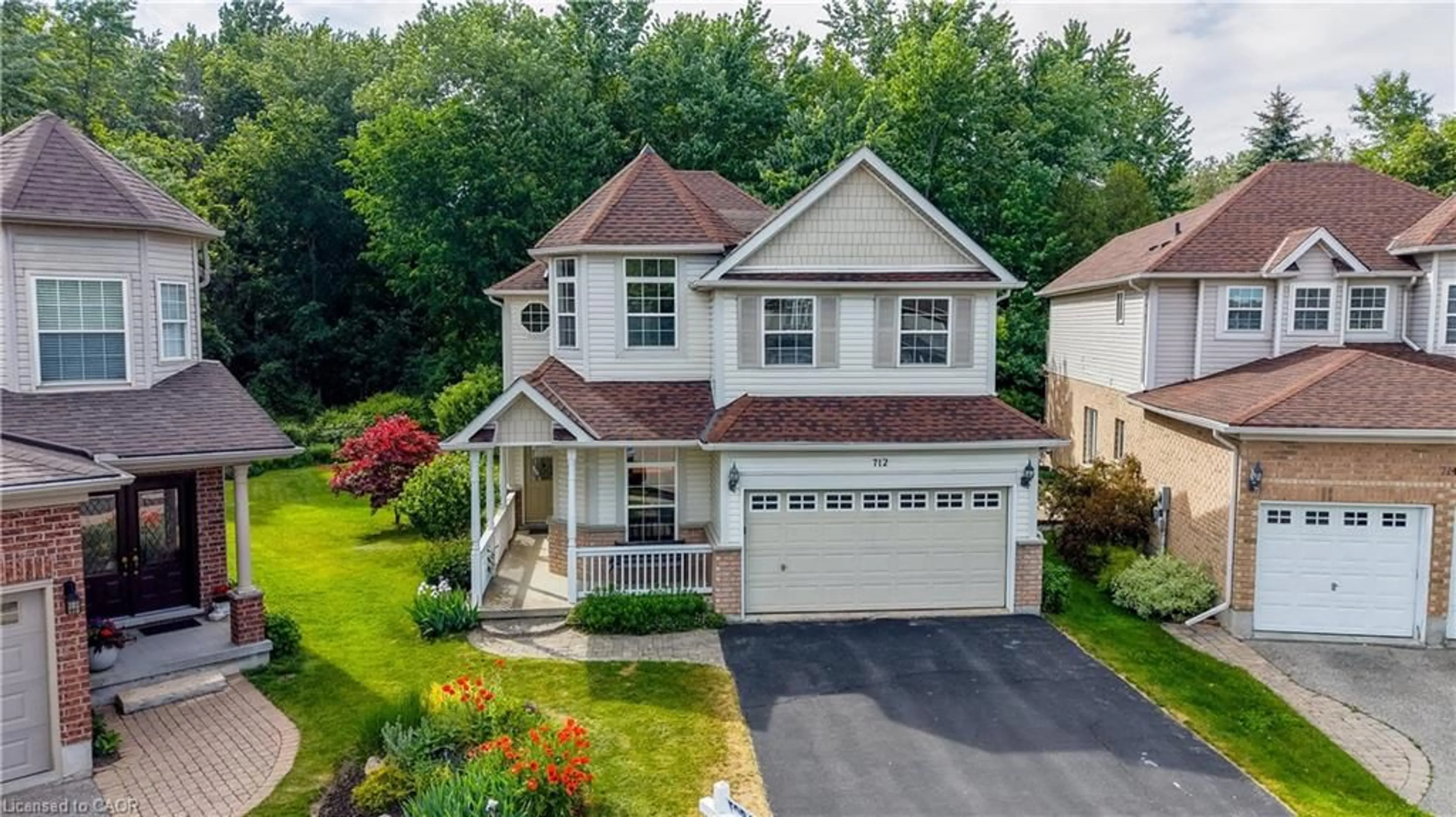 A pic from outside/outdoor area/front of a property/back of a property/a pic from drone, street for 712 Brookmill Pl, Waterloo Ontario N2V 2P1