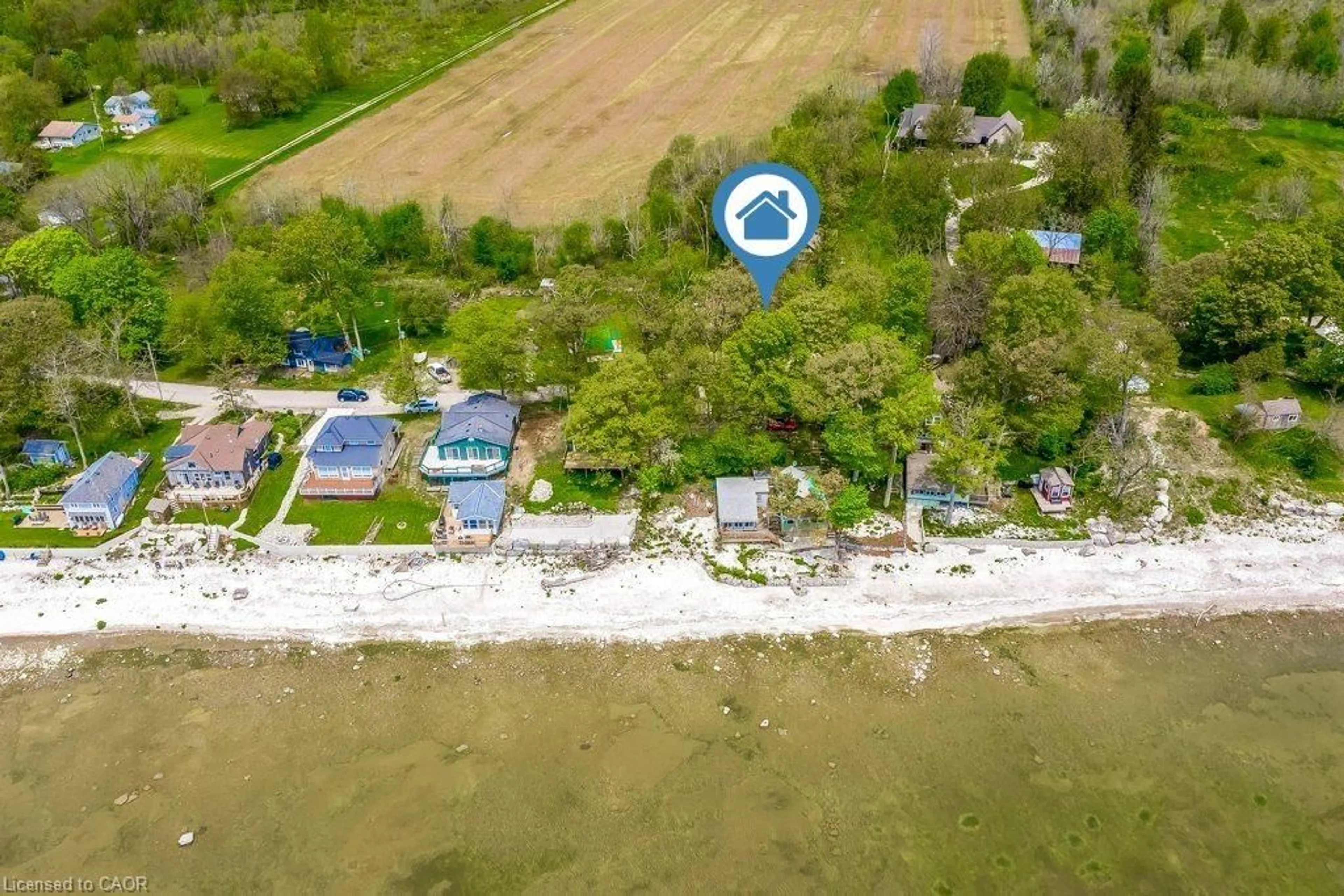 A pic from outside/outdoor area/front of a property/back of a property/a pic from drone, water/lake/river/ocean view for 716 Sandy Bay Rd, Dunnville Ontario N1A 2W6