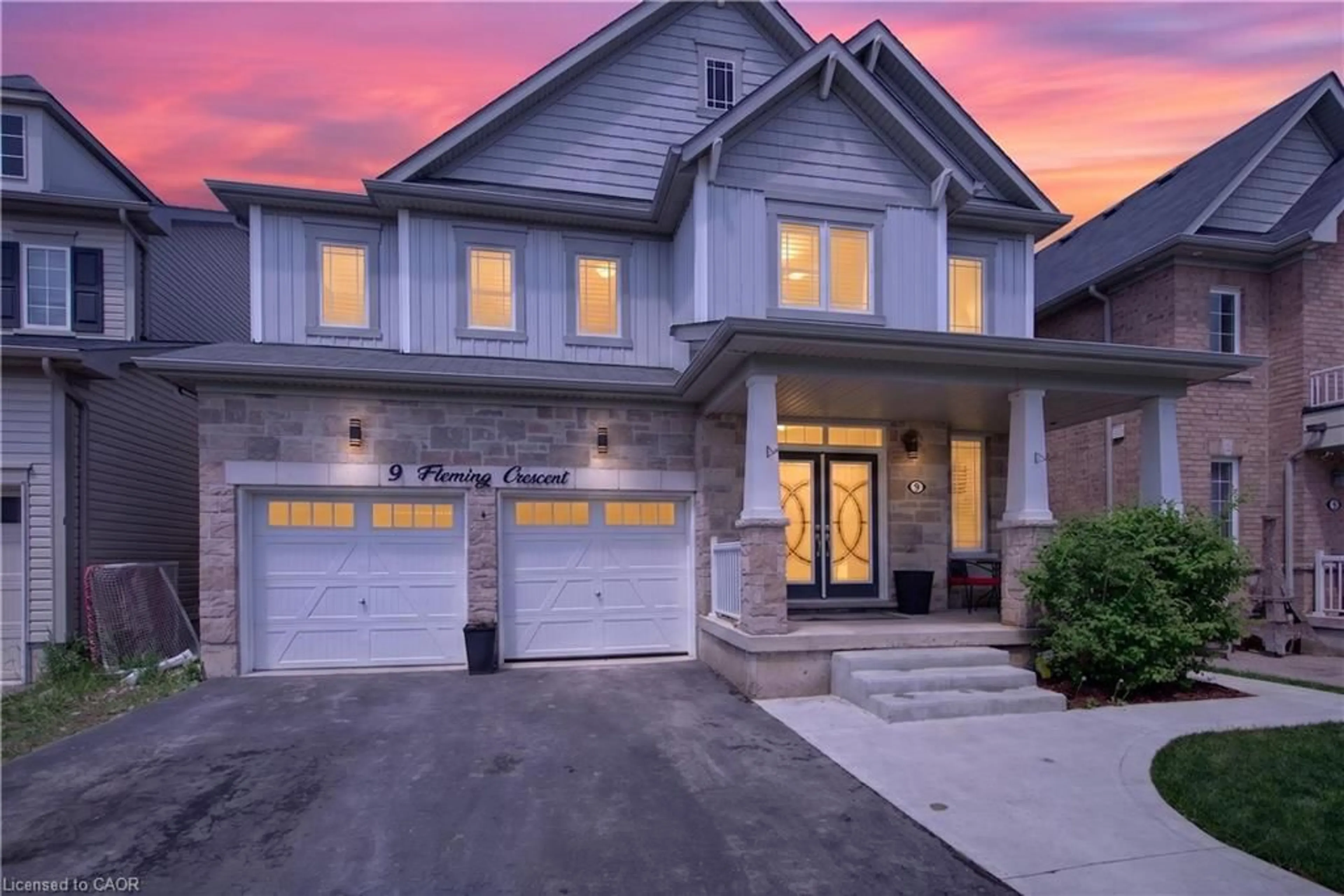 Home with brick exterior material, street for 9 Fleming Cres, Caledonia Ontario N3W 1E1