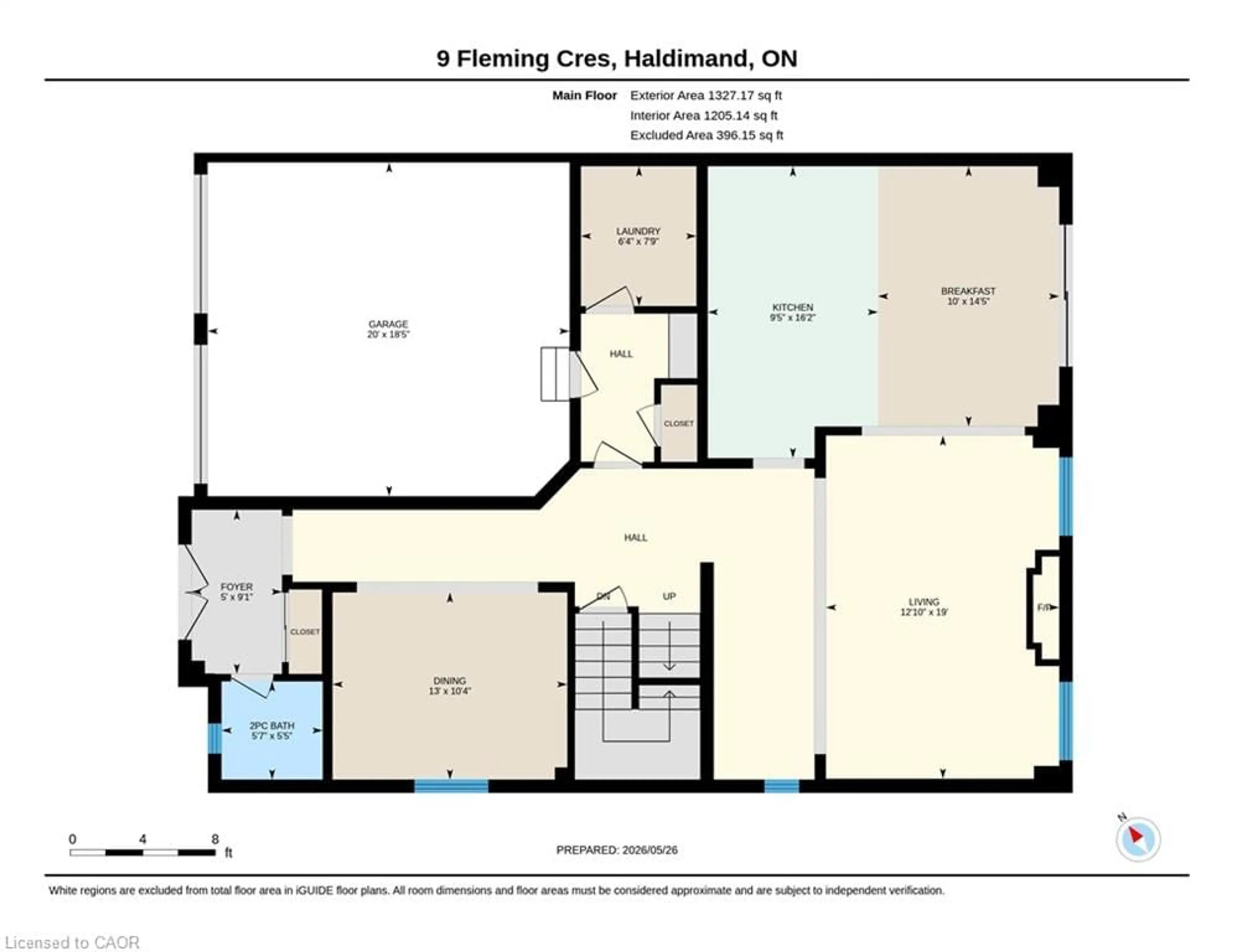 Floor plan for 9 Fleming Cres, Caledonia Ontario N3W 1E1