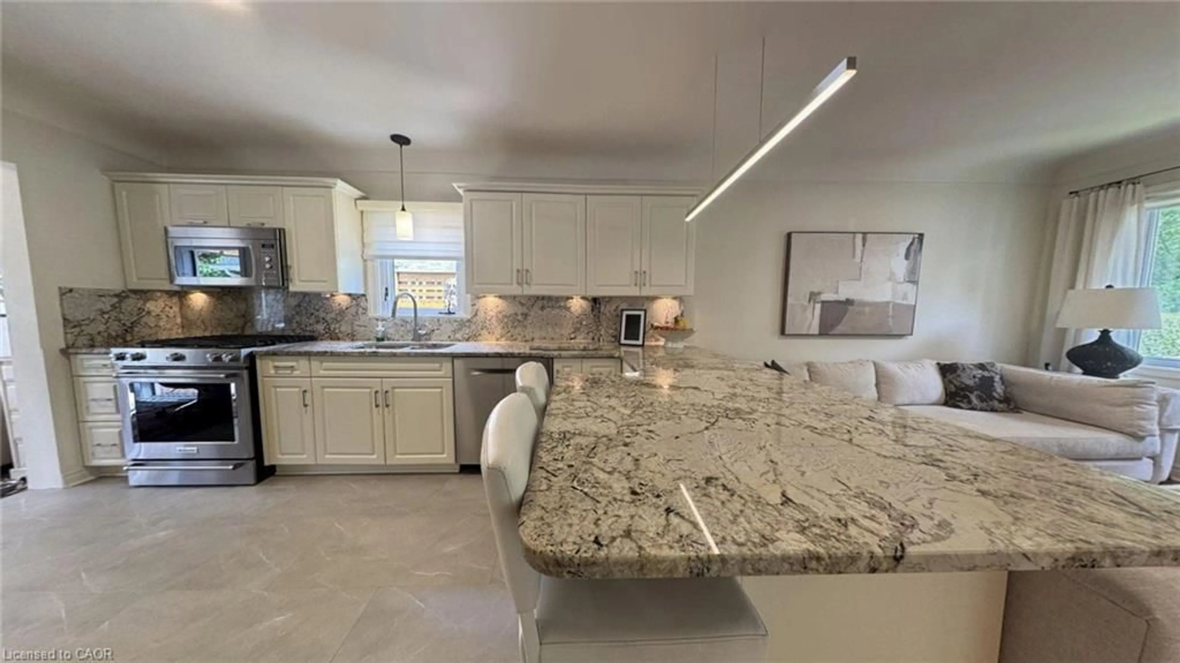 Open concept kitchen, ceramic/tile floor for 251 Kensington Blvd, Tecumseh Ontario N8N 2K8