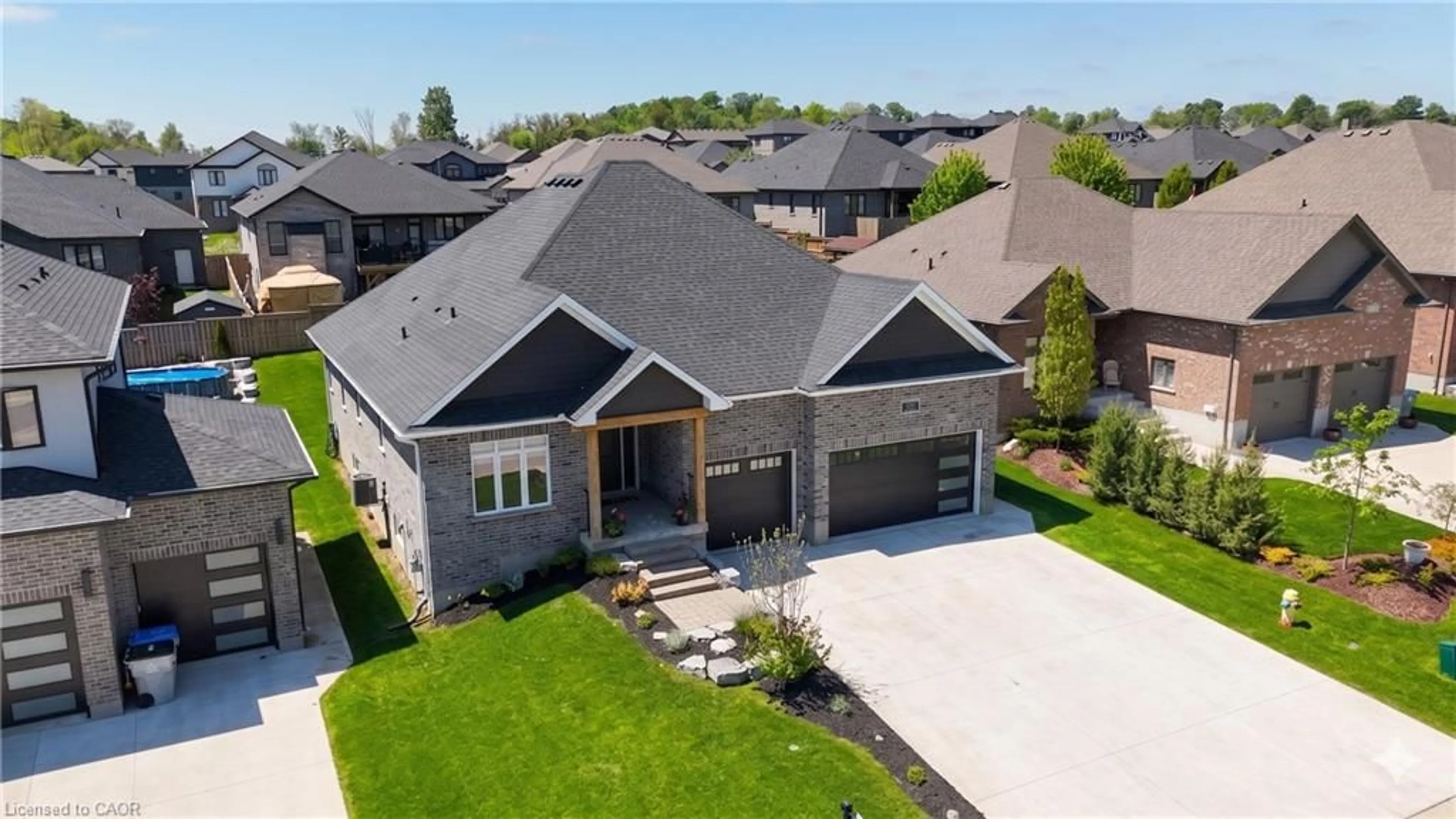 A pic from outside/outdoor area/front of a property/back of a property/a pic from drone, street for 83 Gerber Dr, Milverton Ontario N0K 1M0