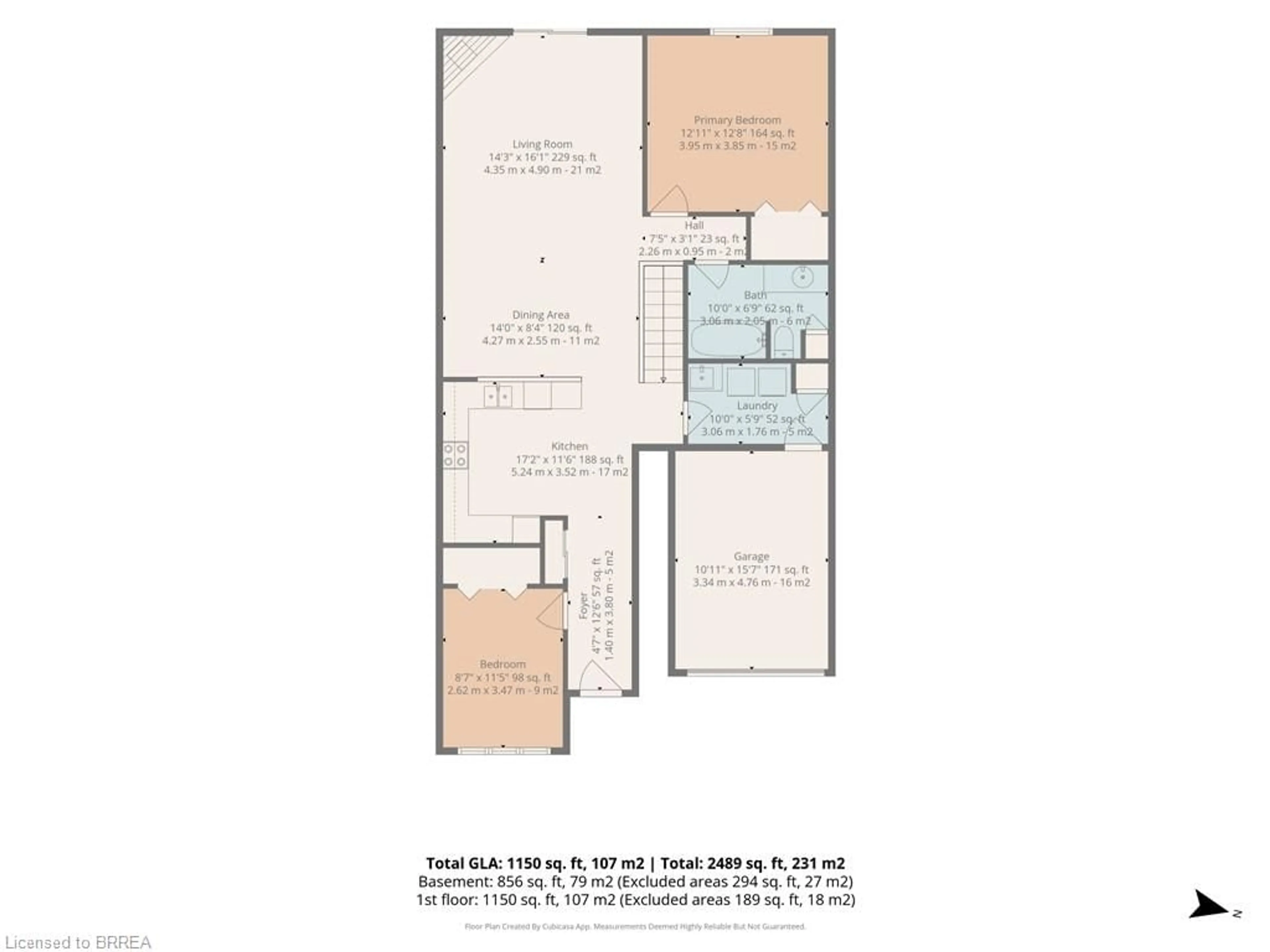 Floor plan for 19 Hanlon Pl #54, Paris Ontario N3L 4E7
