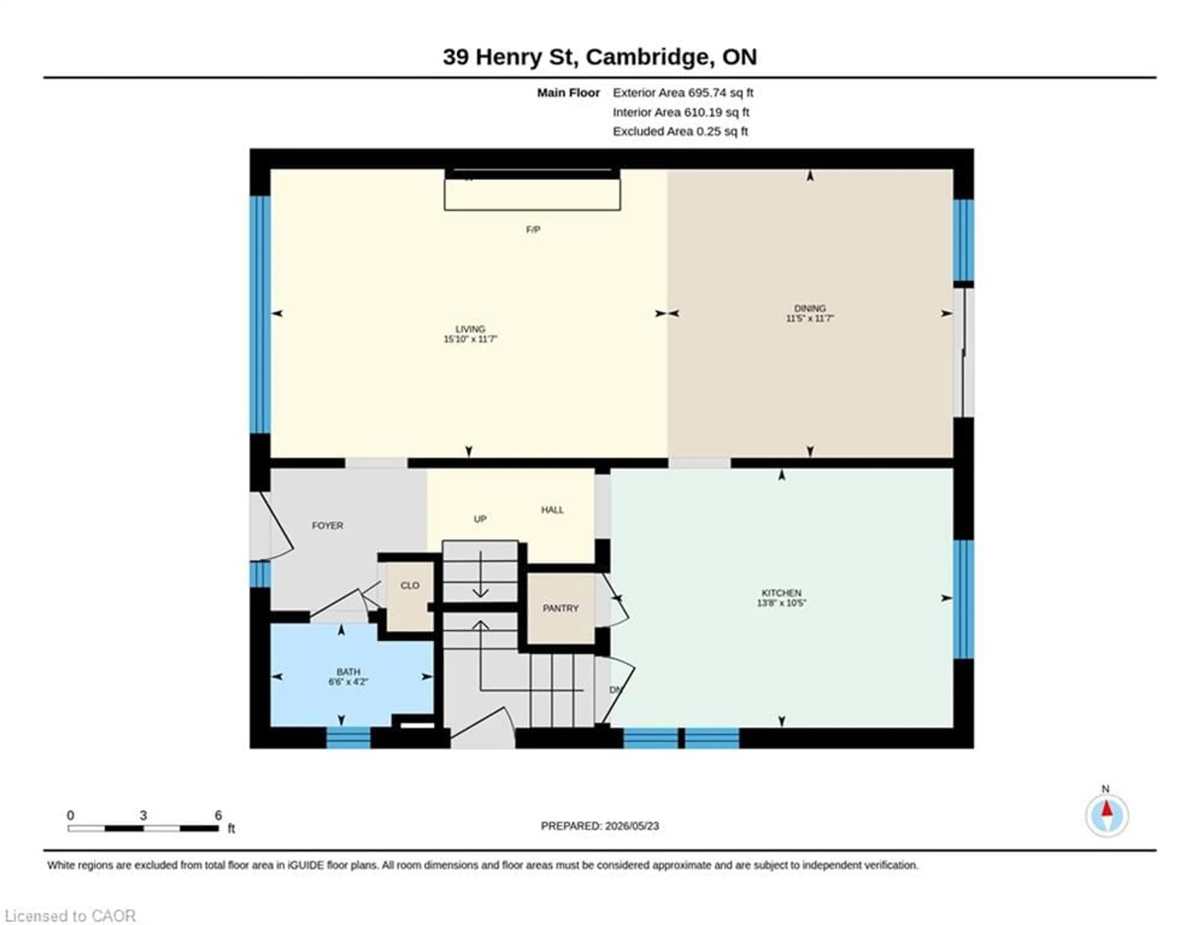 Floor plan for 39 Henry St, Cambridge Ontario N1R 3W3