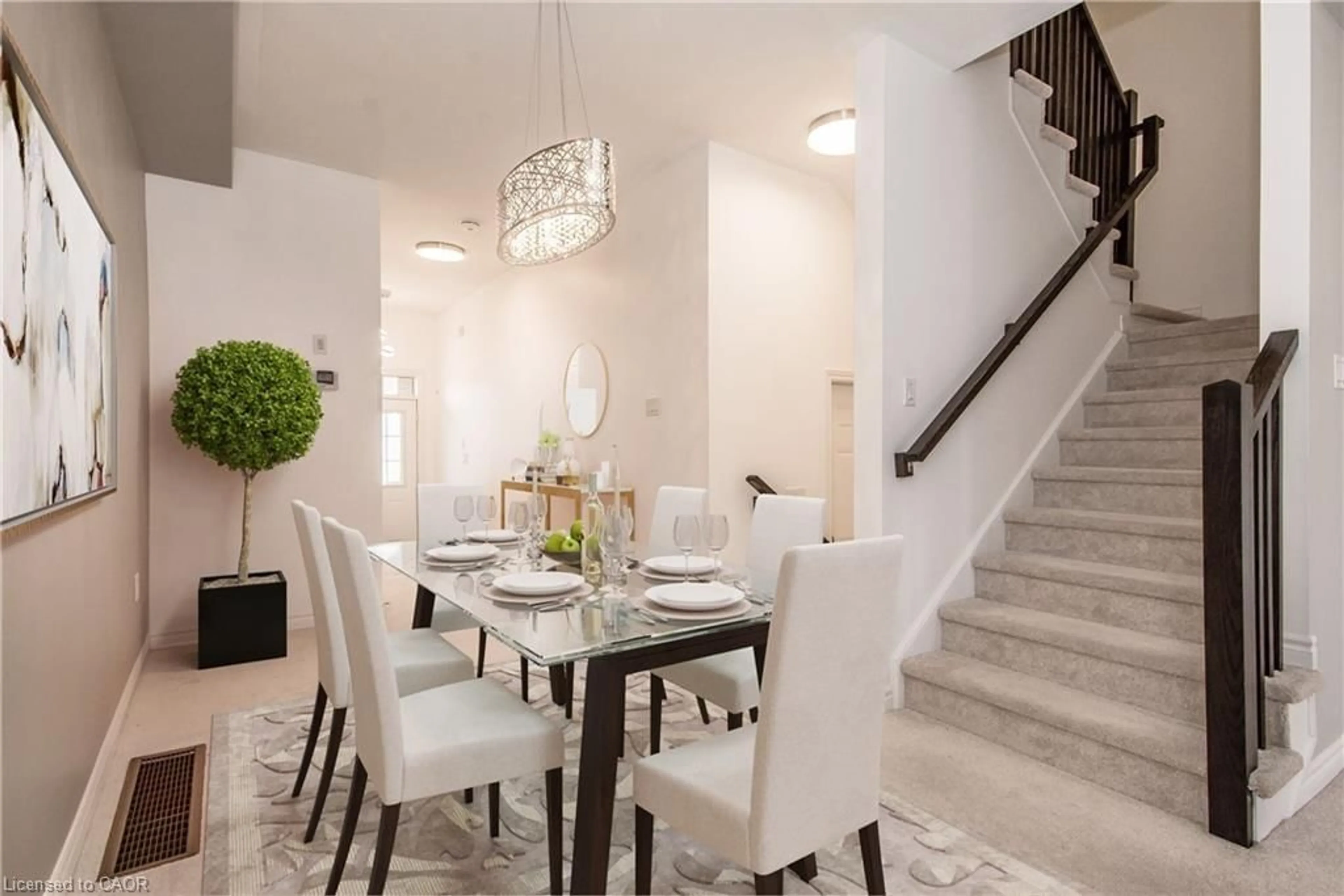 Dining room, ceramic/tile floor for 71 Bilanski Farm Rd, Brantford Ontario N3S 0J4