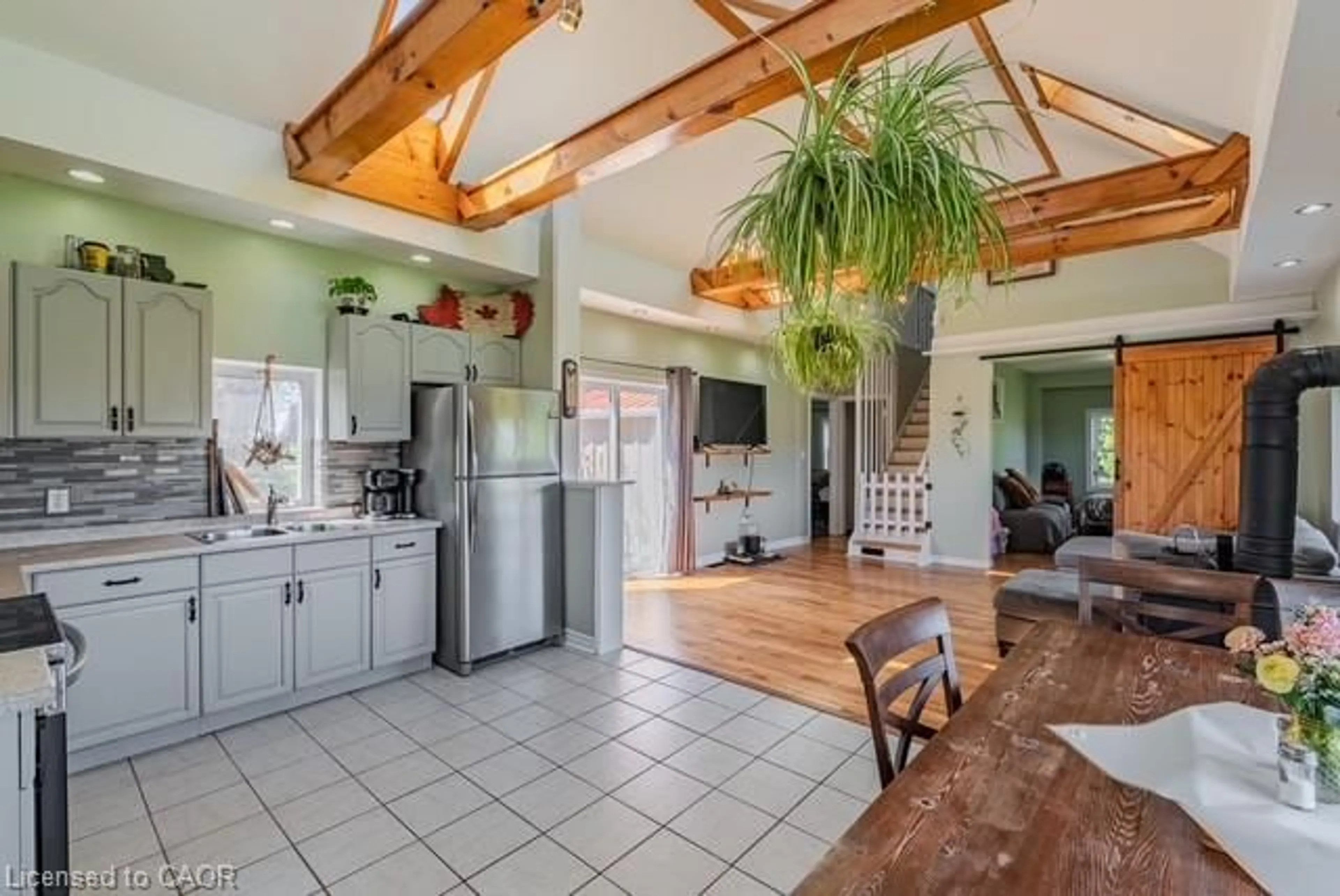 Open concept kitchen, ceramic/tile floor for 11 Concession 7 Townsend, Waterford Ontario N0E 1Y0