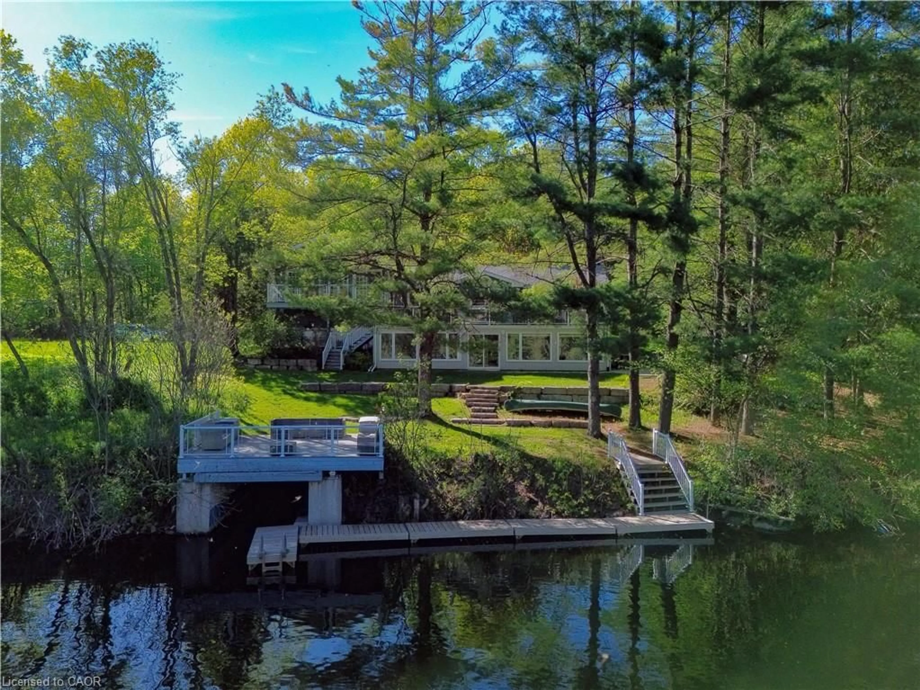 A pic from outside/outdoor area/front of a property/back of a property/a pic from drone, water/lake/river/ocean view for 79 Fire Route 11 Rte, Havelock Ontario K0L 1Z0