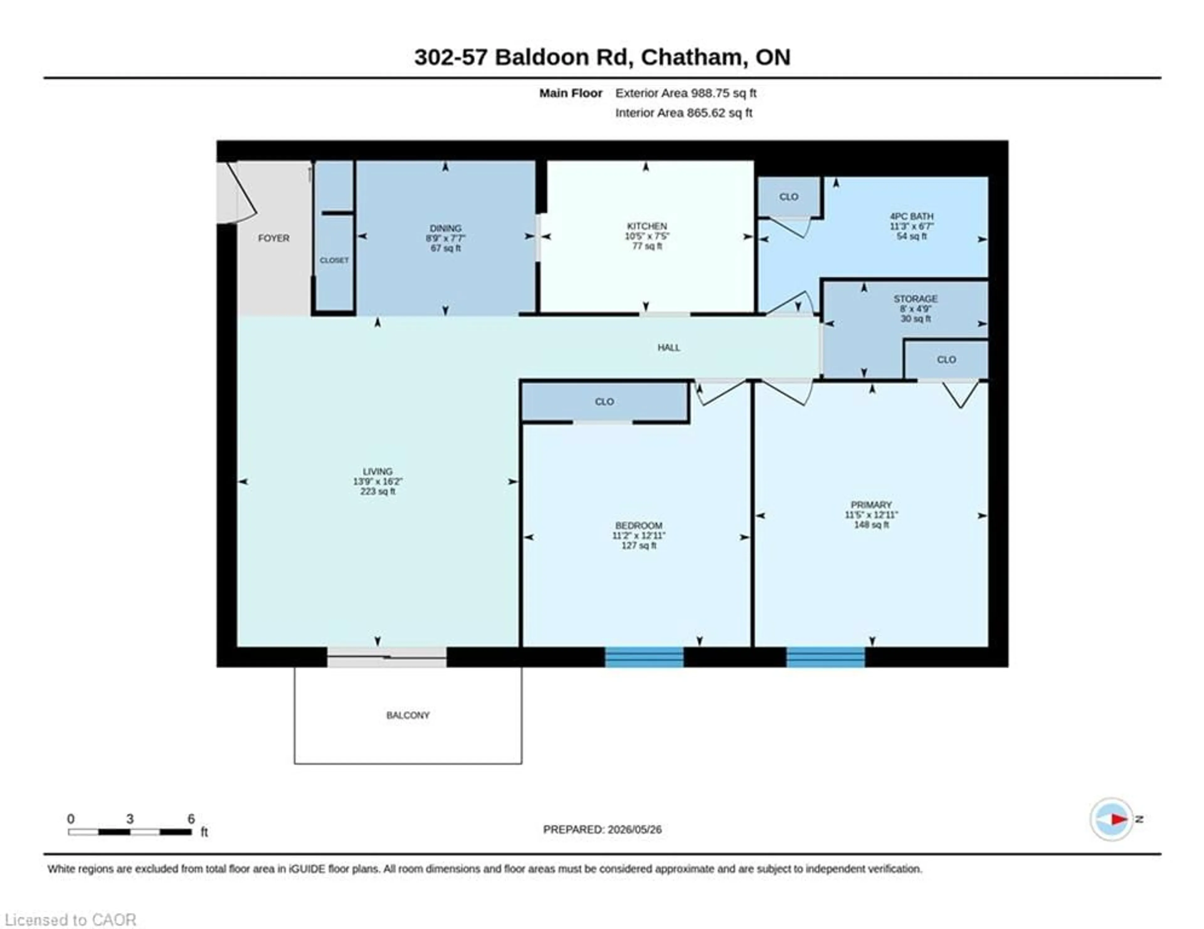 Floor plan for 57 Baldoon Rd #302, Chatham Ontario N7L 1E2