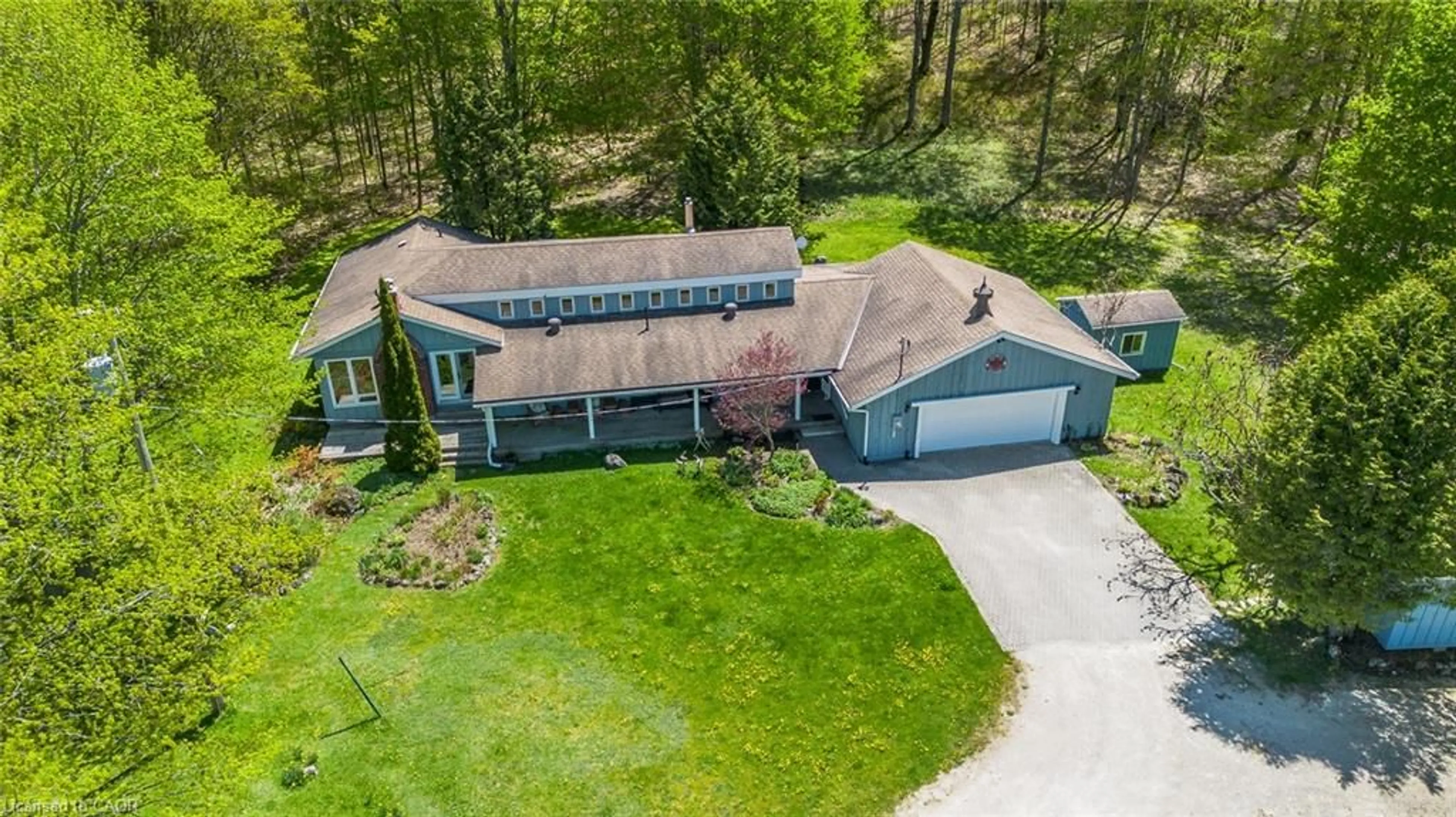A pic from outside/outdoor area/front of a property/back of a property/a pic from drone, water/lake/river/ocean view for 354354 Osprey-Artemesia Town Line, Grey Highlands Ontario N0C 1E0