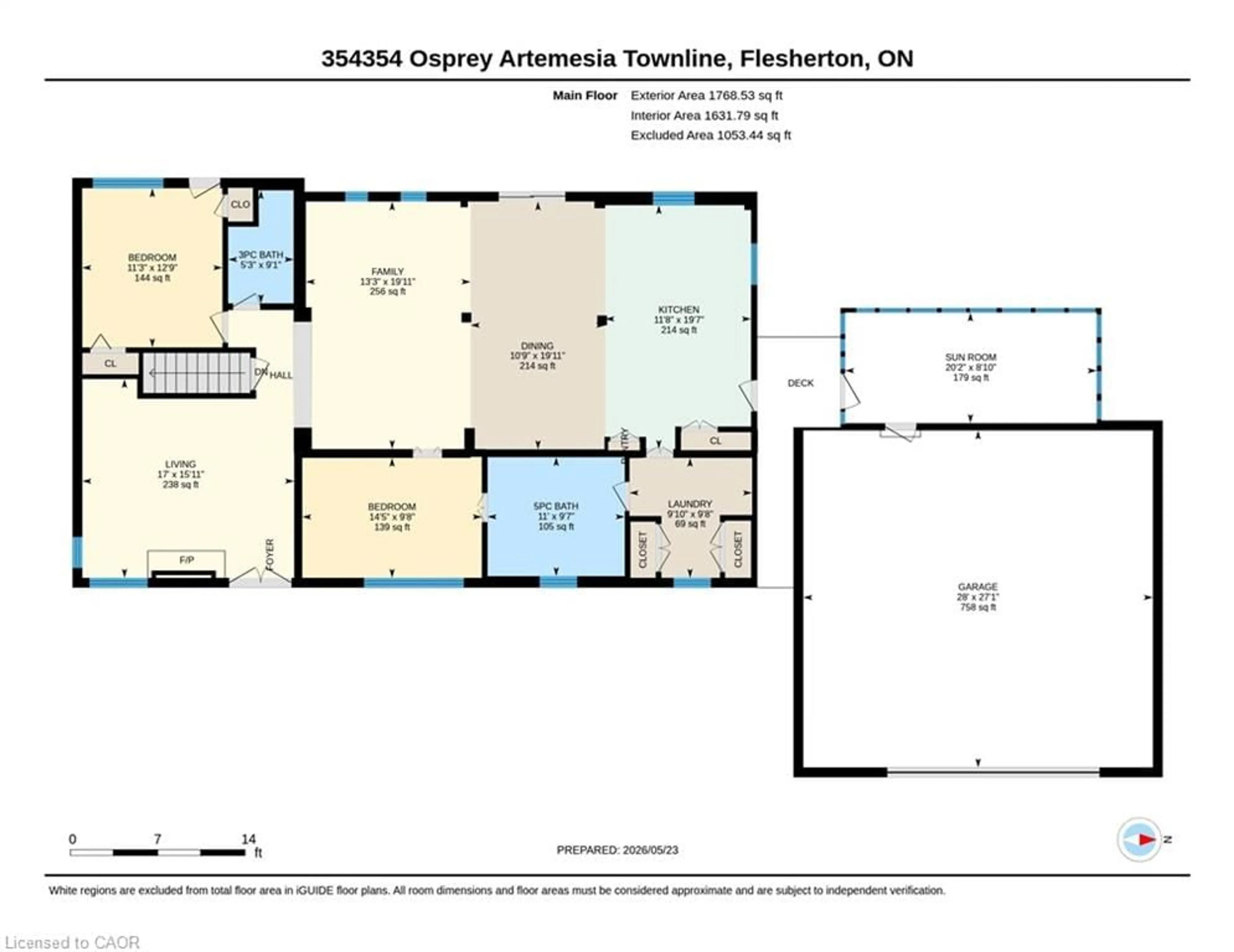 Floor plan for 354354 Osprey-Artemesia Town Line, Grey Highlands Ontario N0C 1E0