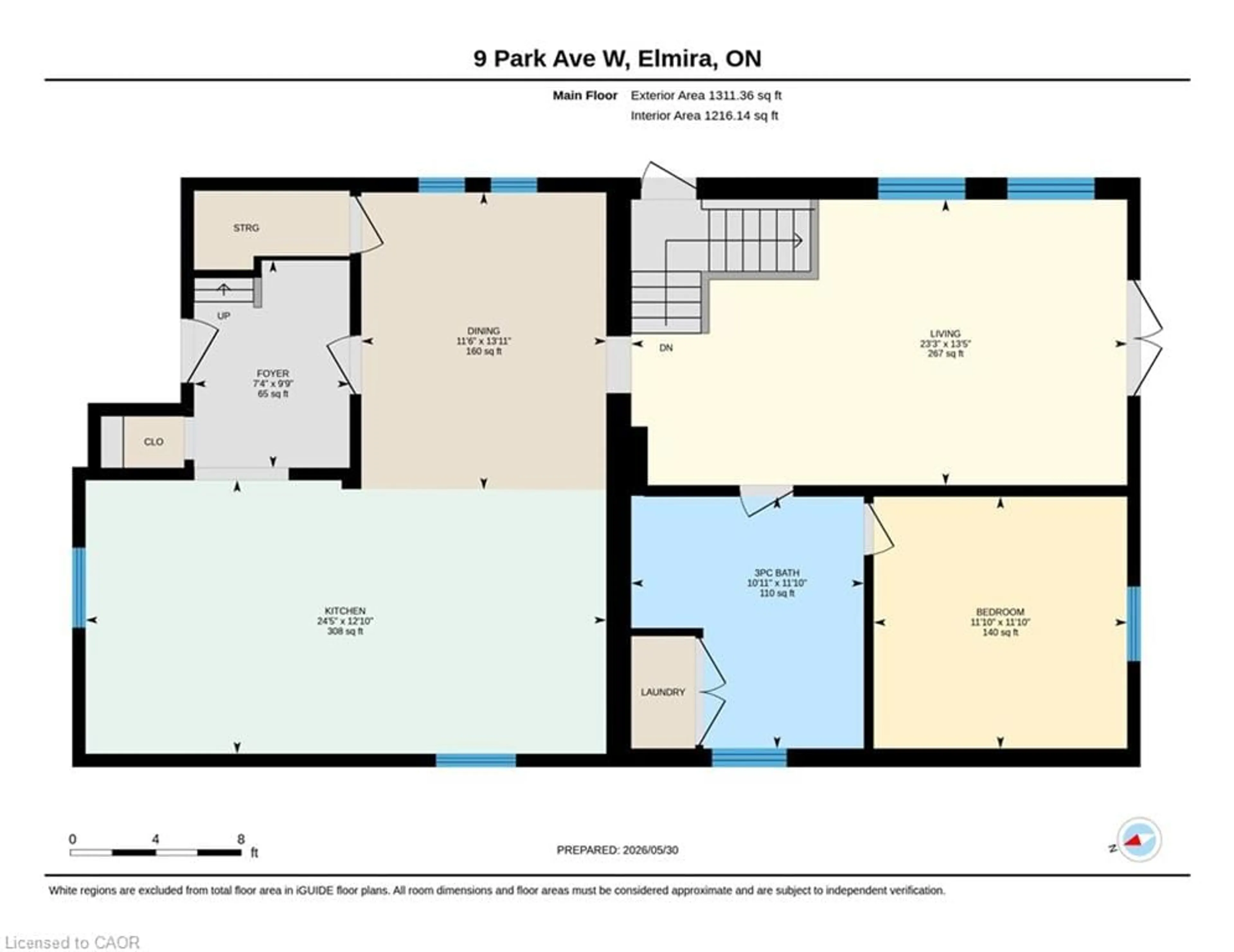 Floor plan for 9 Park Ave, Elmira Ontario N3B 1K9
