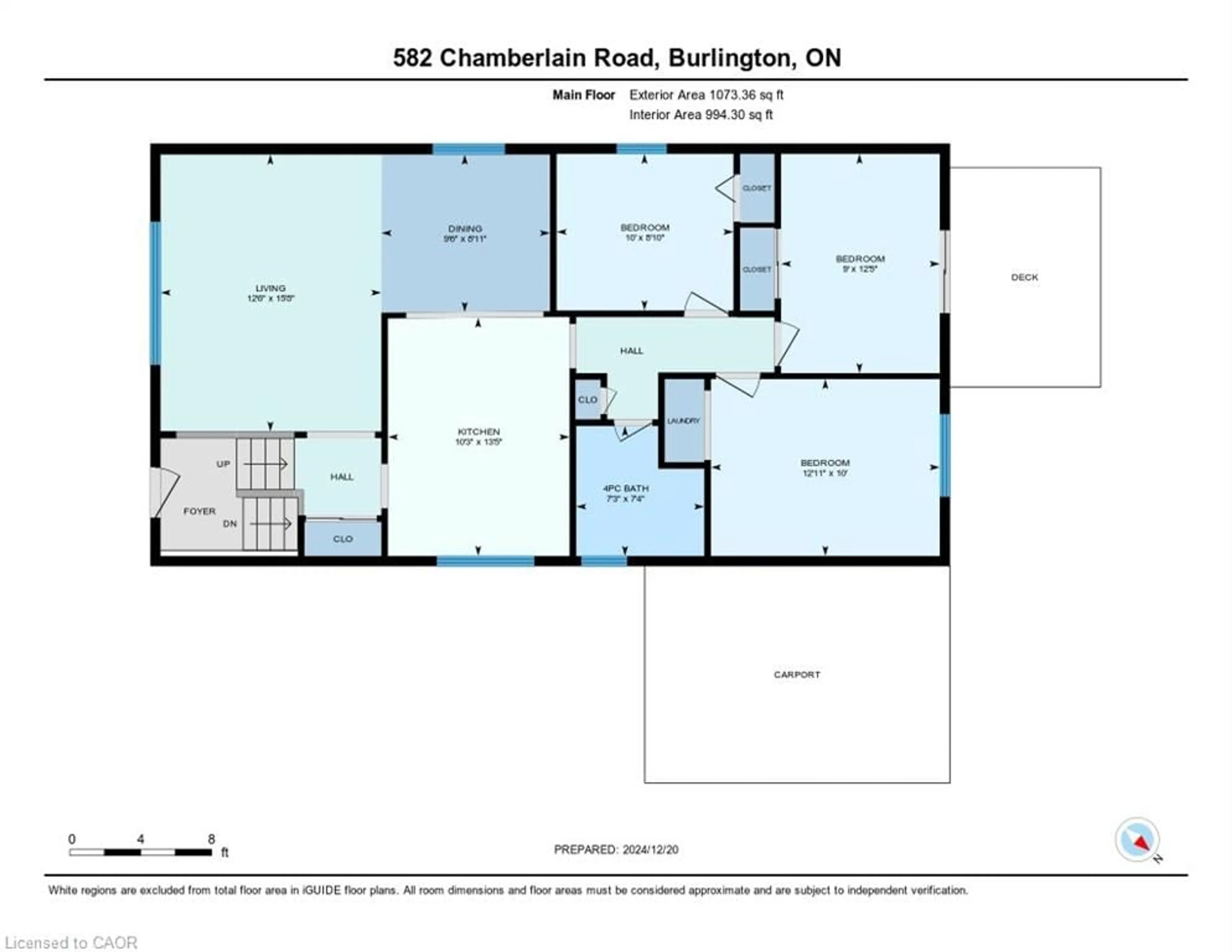 Floor plan for 582 Chamberlain Rd, Burlington Ontario L7L 2V5