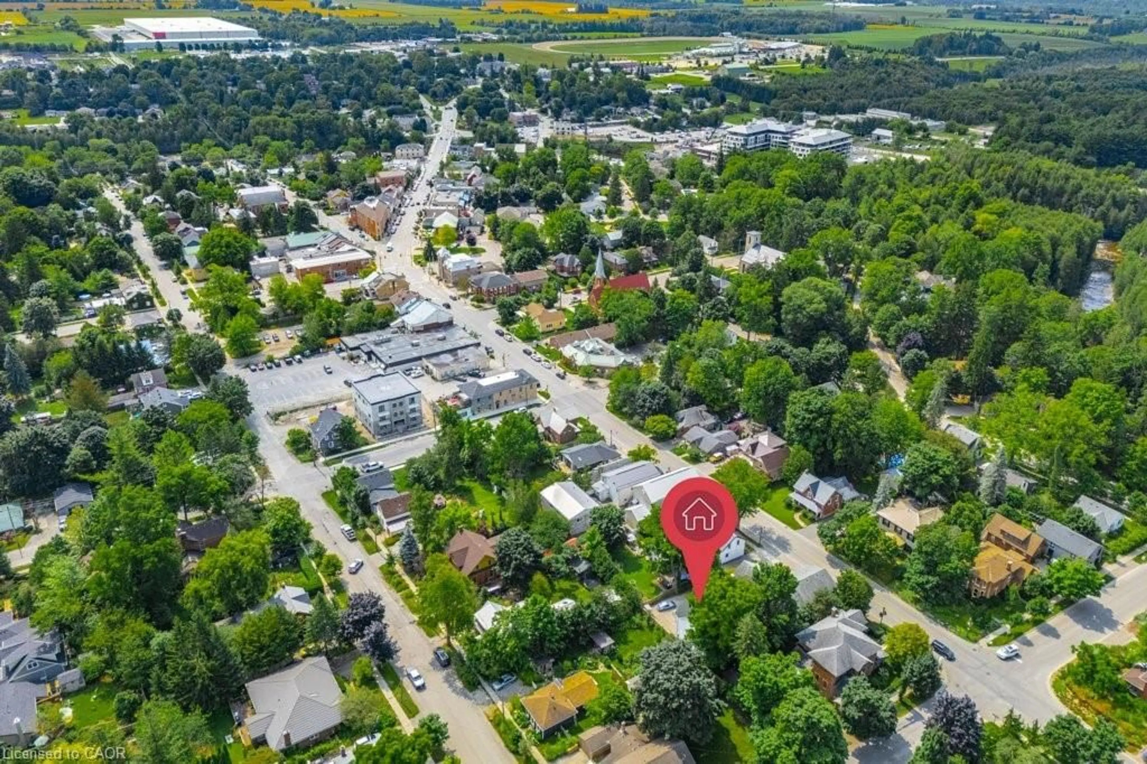 A pic from outside/outdoor area/front of a property/back of a property/a pic from drone, street for 245 Geddes St, Elora Ontario N0B 1S0