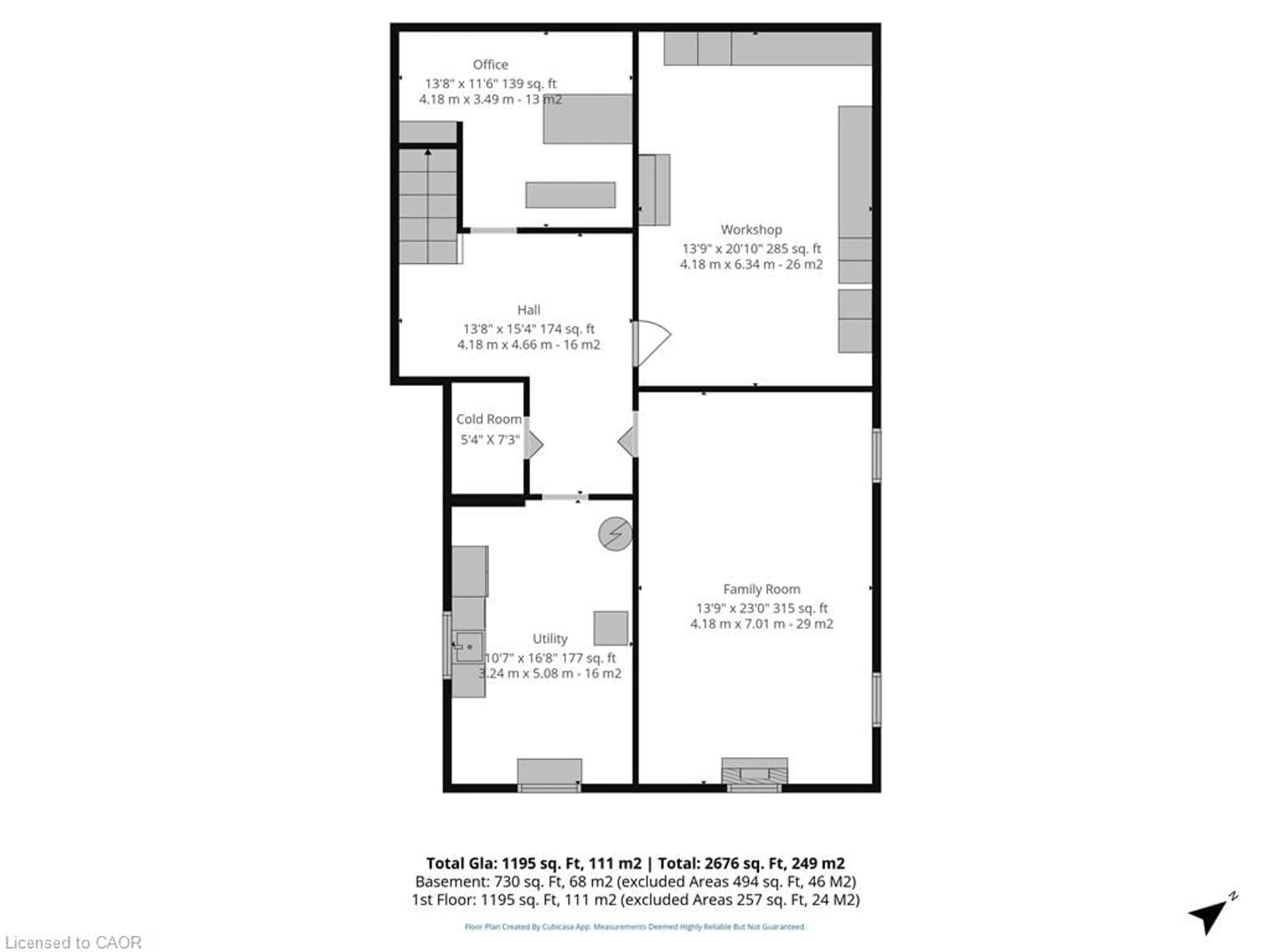 Floor plan for 93 Oakwood Ave, Simcoe Ontario N3Y 4S1