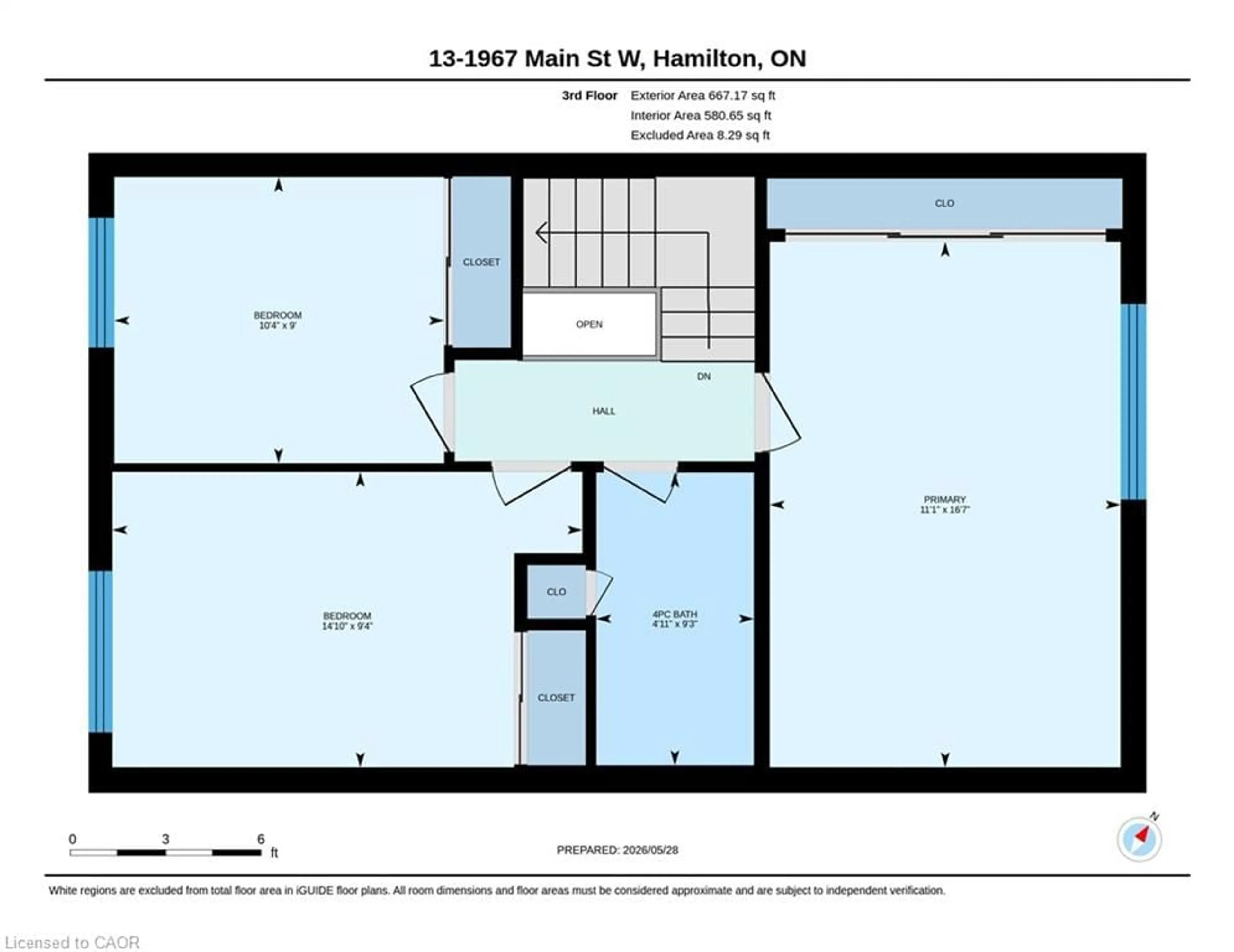 Floor plan for 1967 Main St #13, Hamilton Ontario L8S 4P4