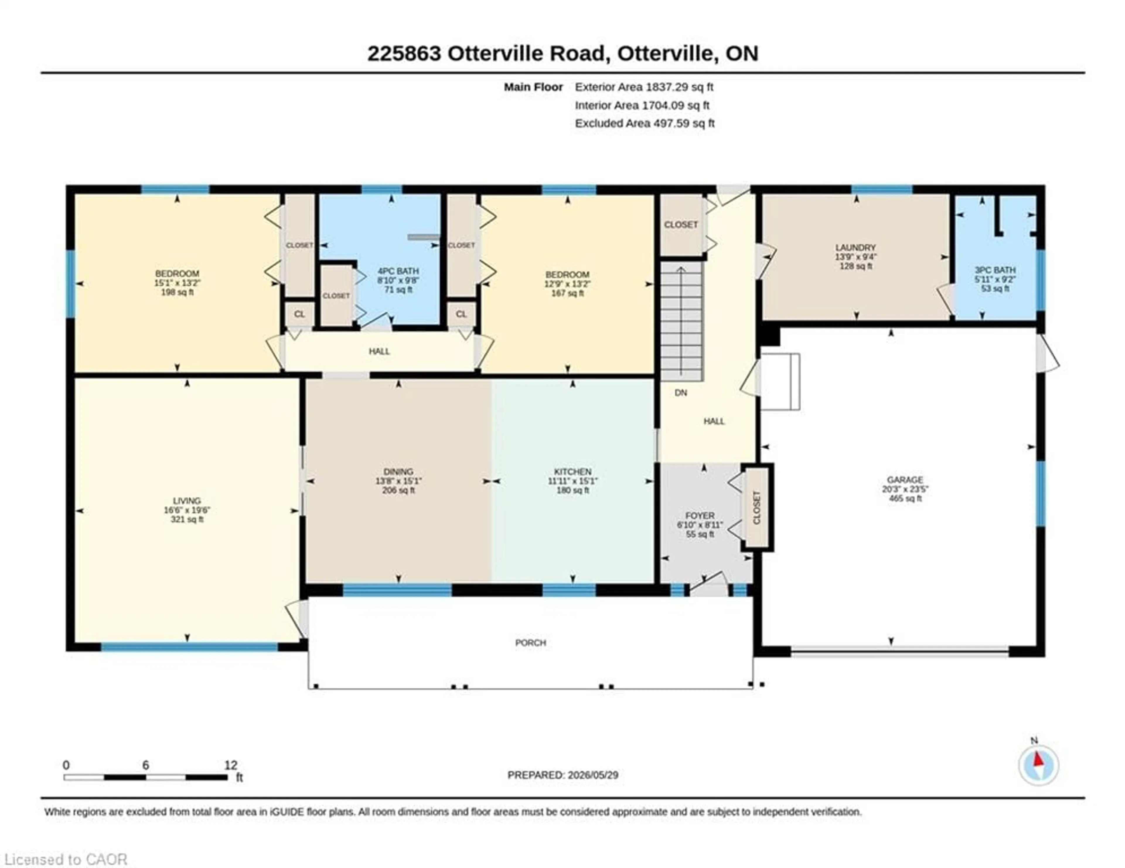 Floor plan for 225863 Otterville Rd, Otterville Ontario N0J 1R0
