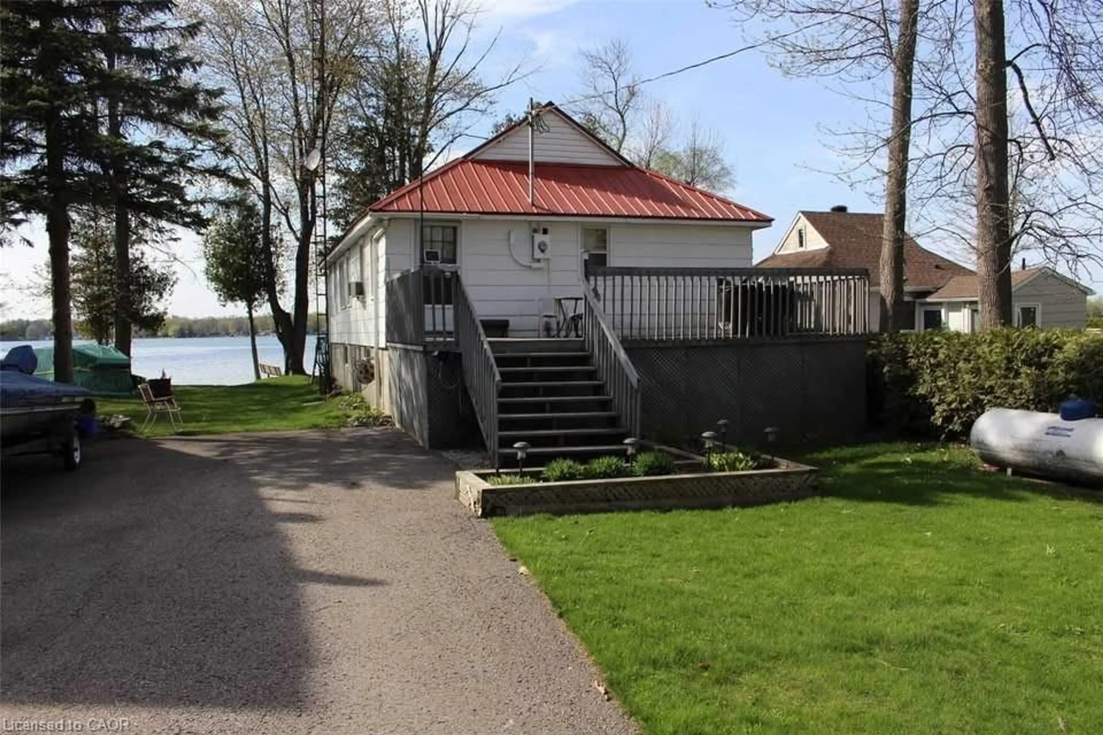 Patio, water/lake/river/ocean view for 4250 Plum Point Rd, Ramara Ontario L3V 0P8
