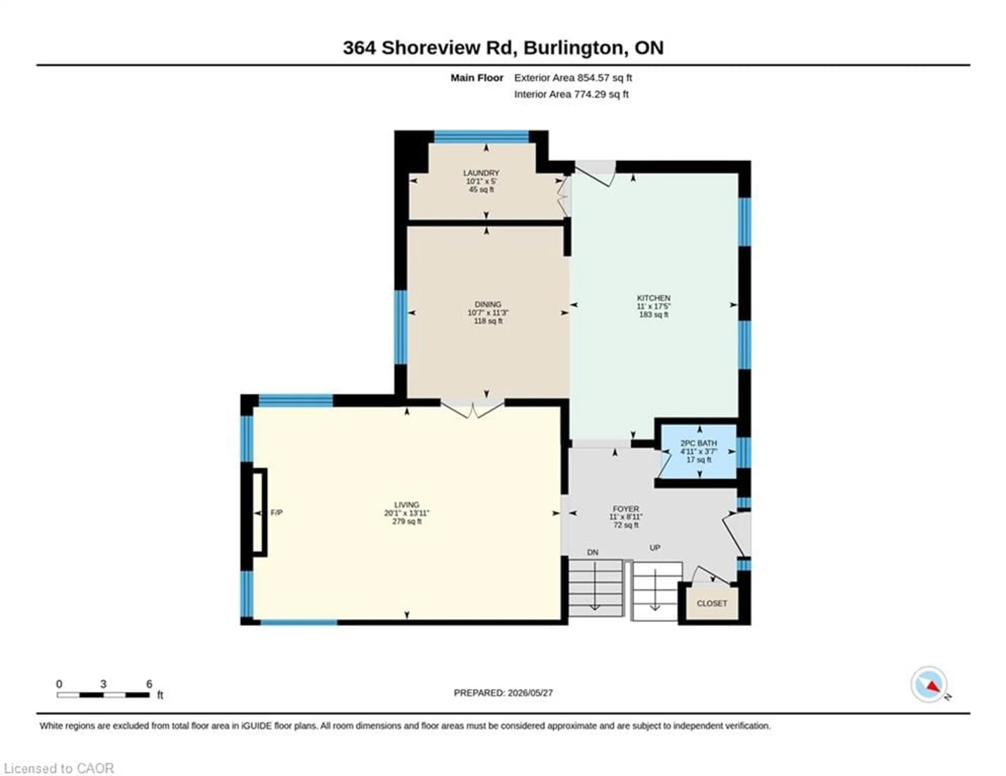 Floor plan for 364 Shoreview Rd, Burlington Ontario L7T 2N5
