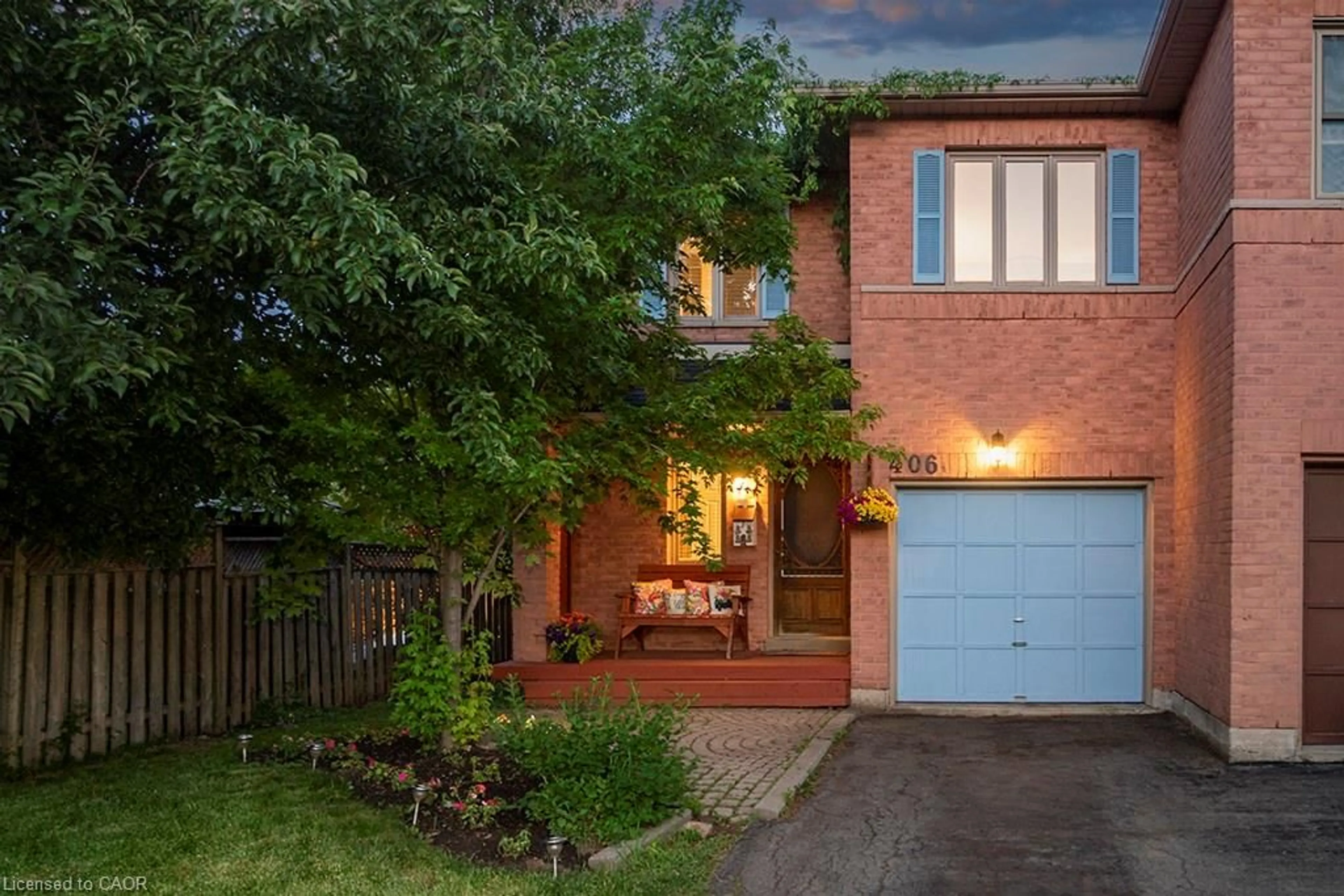 Home with brick exterior material, street for 406 Levanna Lane, Oakville Ontario L6H 6B8