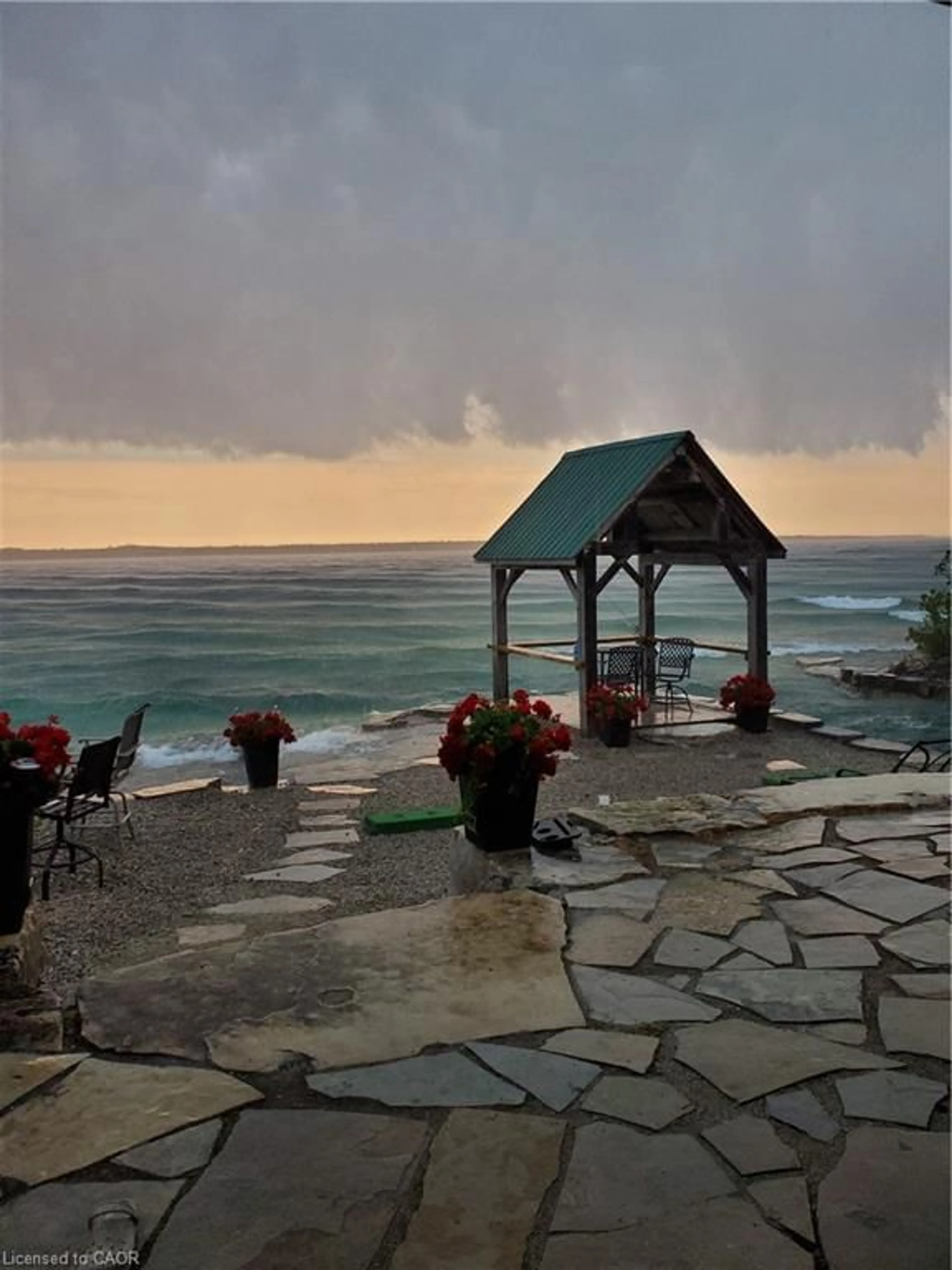 Patio, water/lake/river/ocean view for 19 Eagle Rd, Tobermory Ontario N0H 2R0