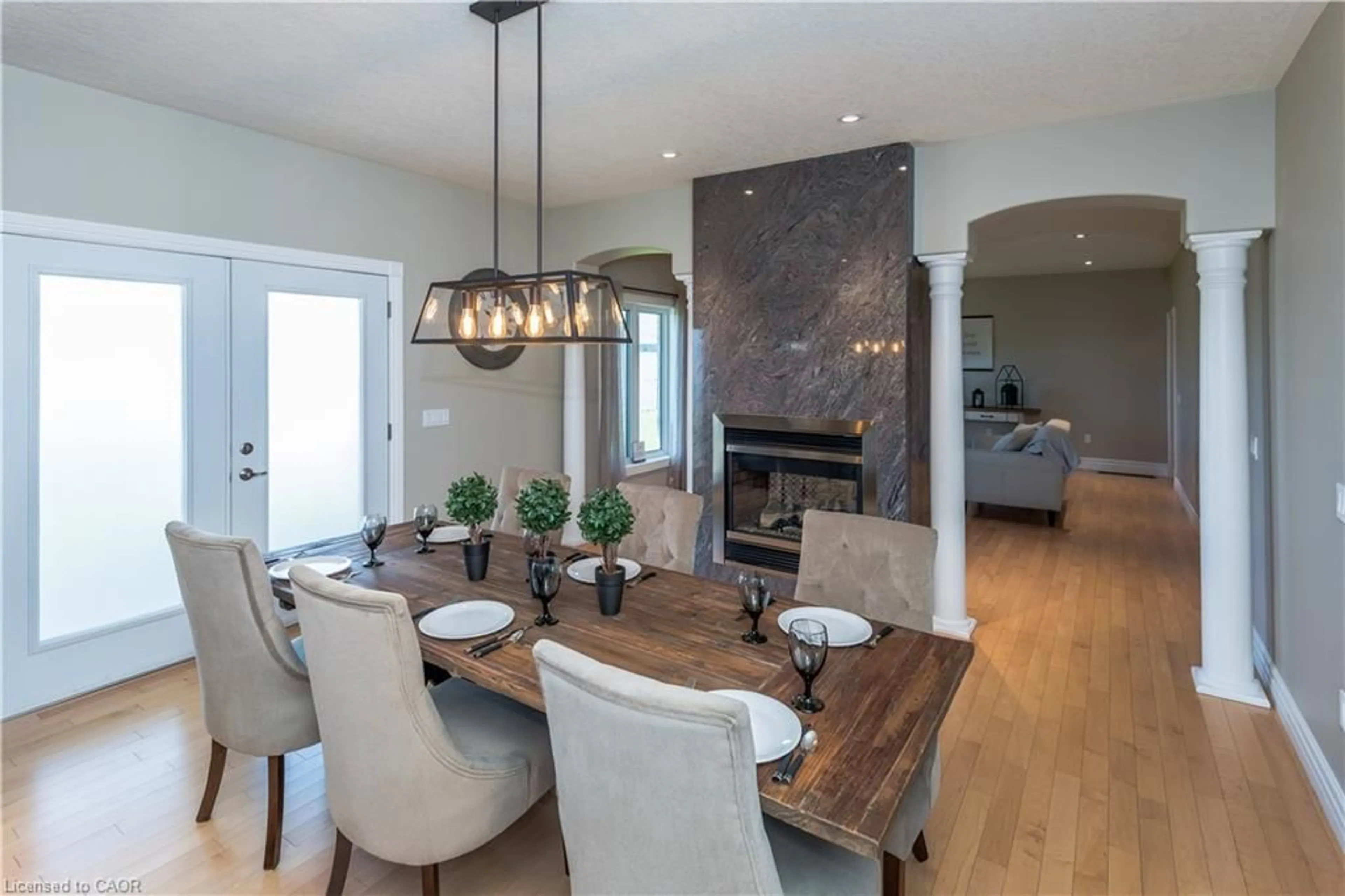 Dining room, wood/laminate floor for 7307 Side Road 5 #C, Wellington Ontario N0G 2E0