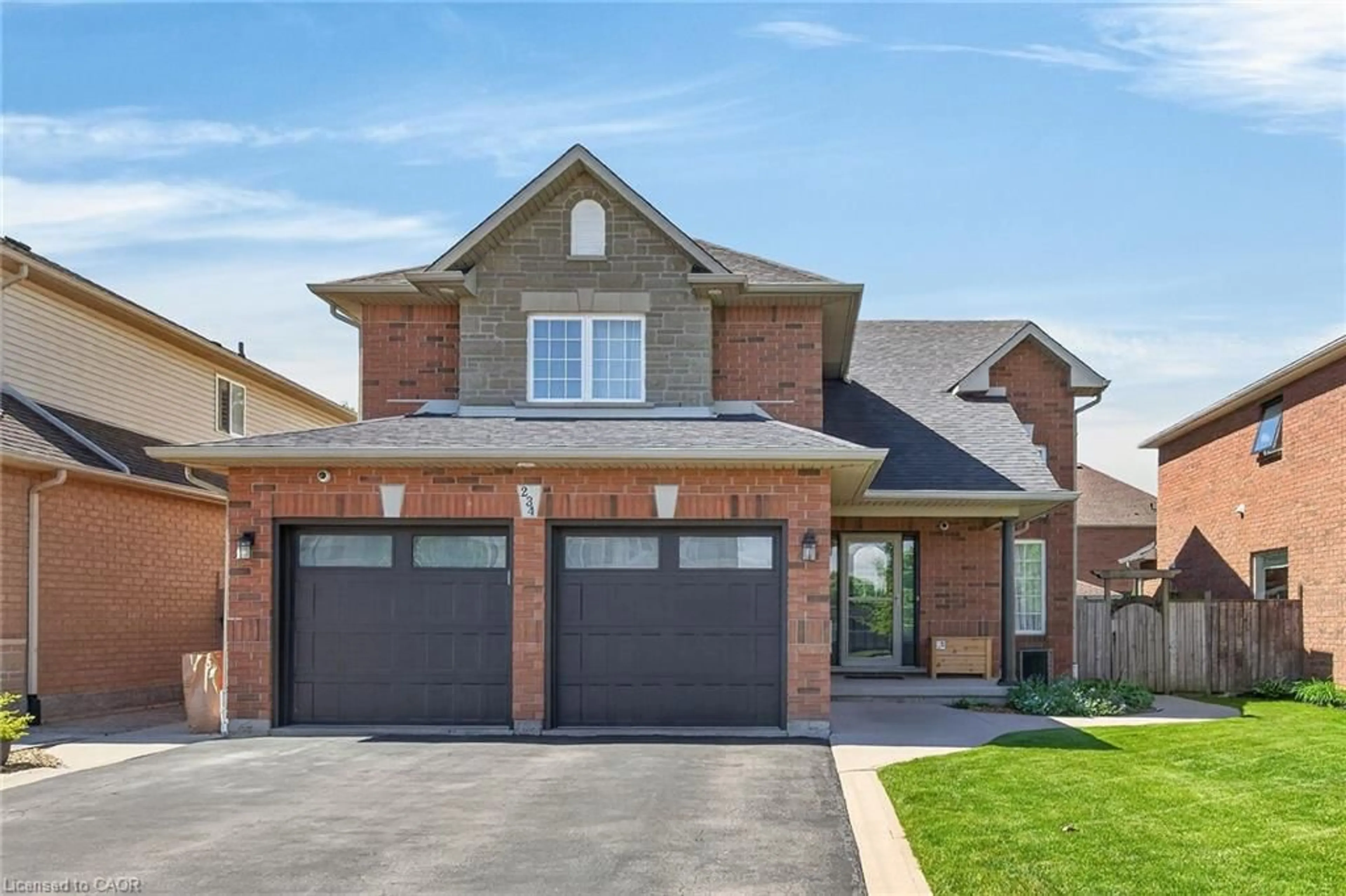 Home with brick exterior material, street for 234 Gatestone Dr, Stoney Creek Ontario L8J 3Y6
