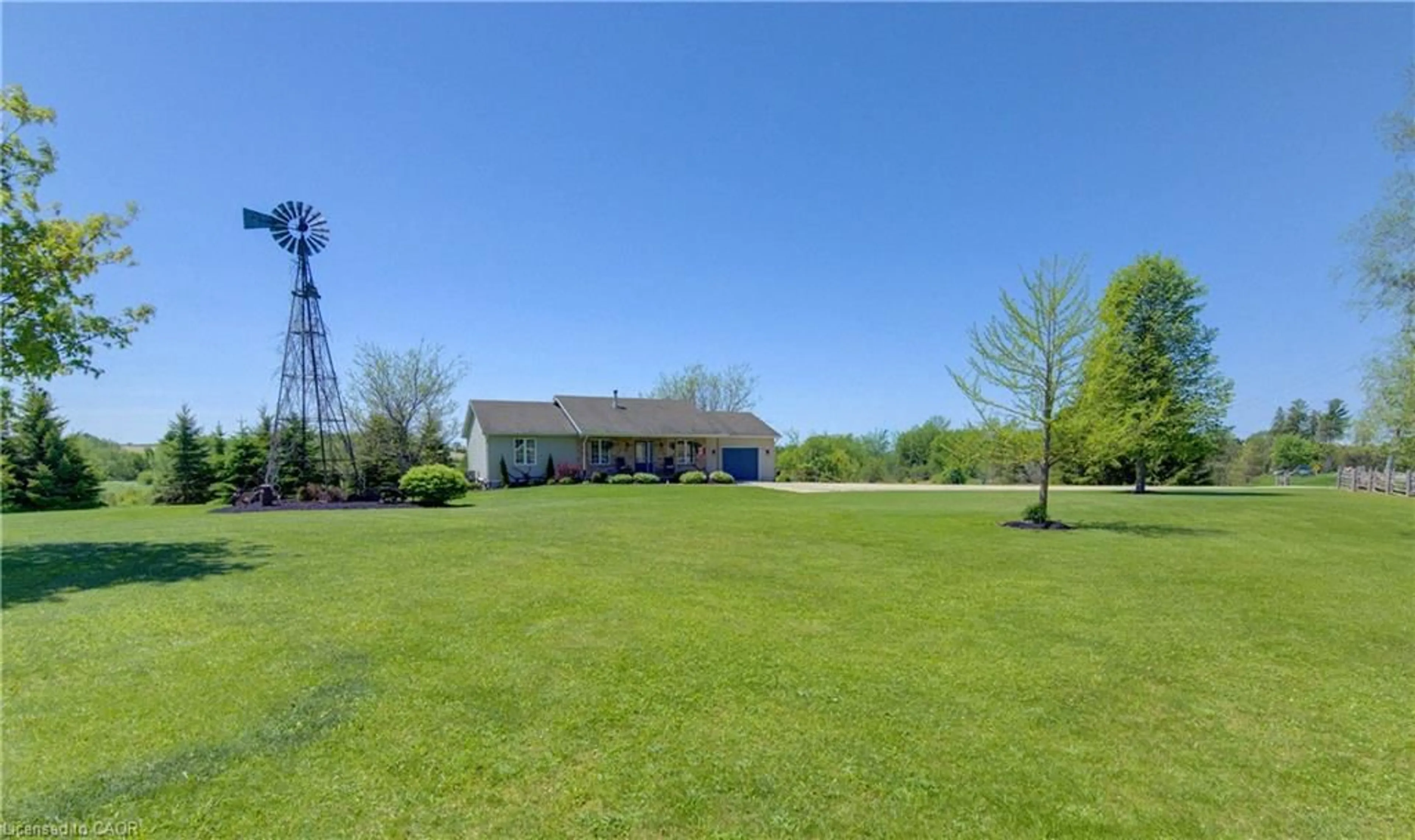 A pic from outside/outdoor area/front of a property/back of a property/a pic from drone, water/lake/river/ocean view for 44555 Harriston Rd, Gorrie Ontario N0G 1X0