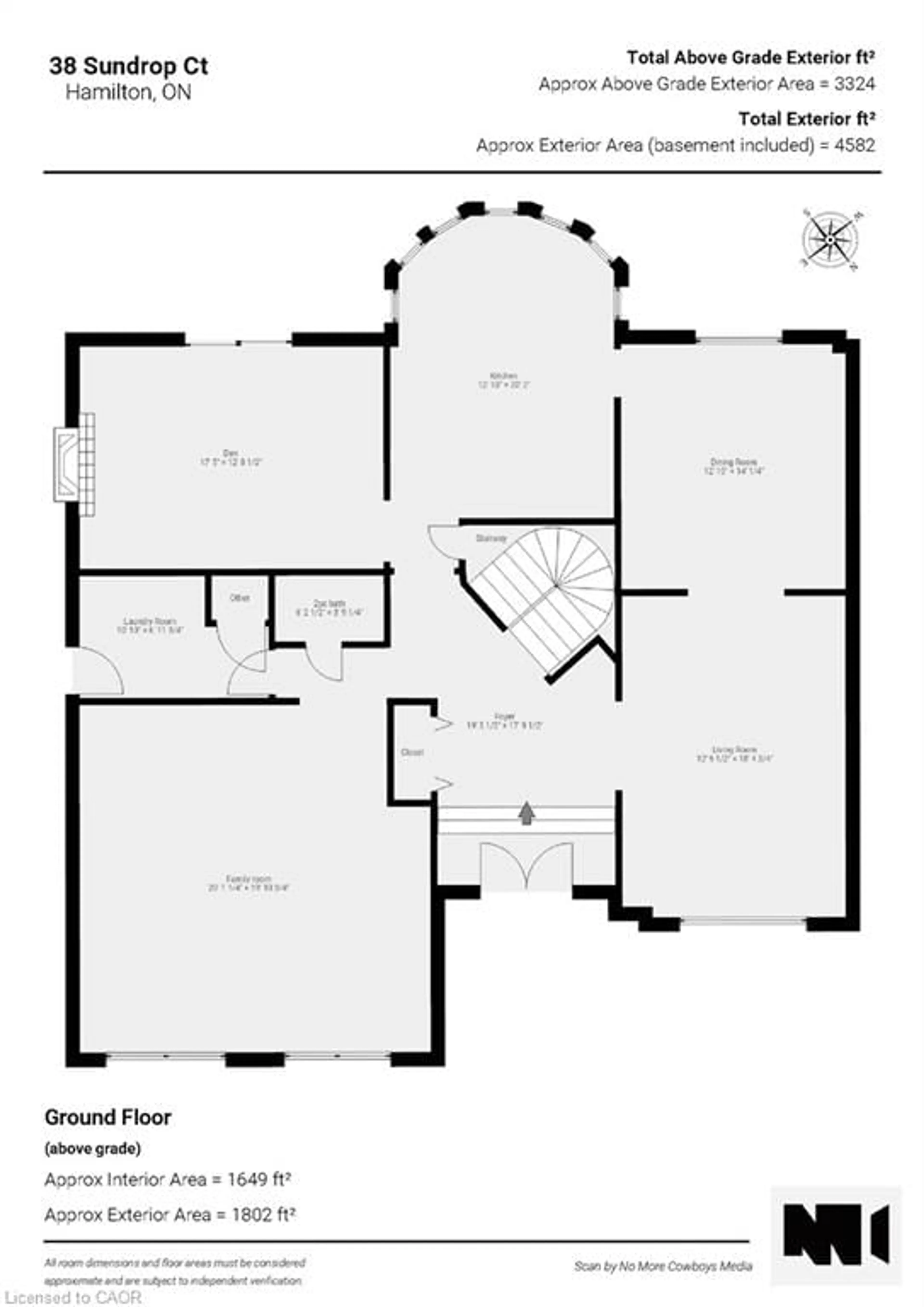 Floor plan for 38 Sundrop Crt, Ancaster Ontario L9K 1G5