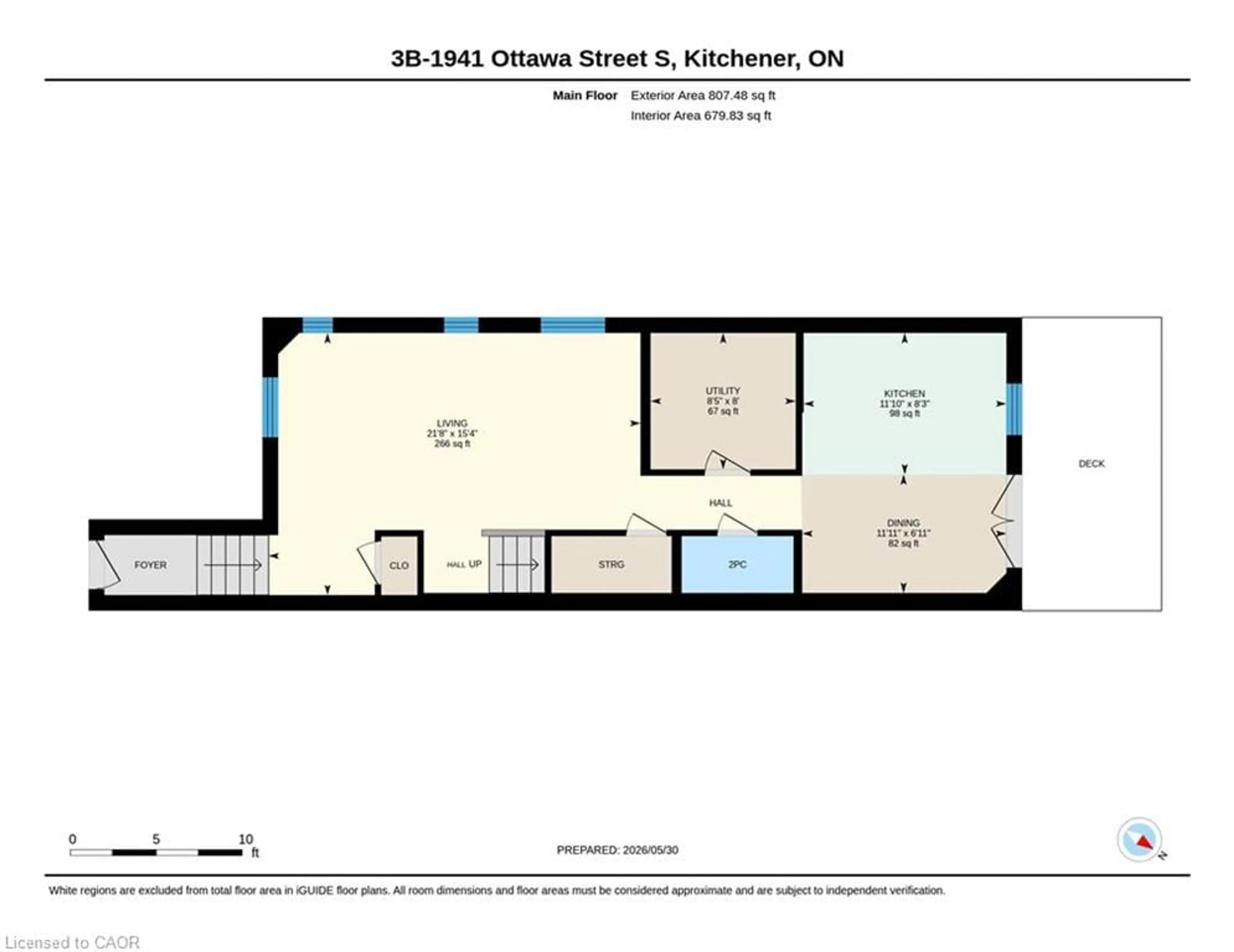 Floor plan for 1941 Ottawa St #3B, Kitchener Ontario N2E 0C2