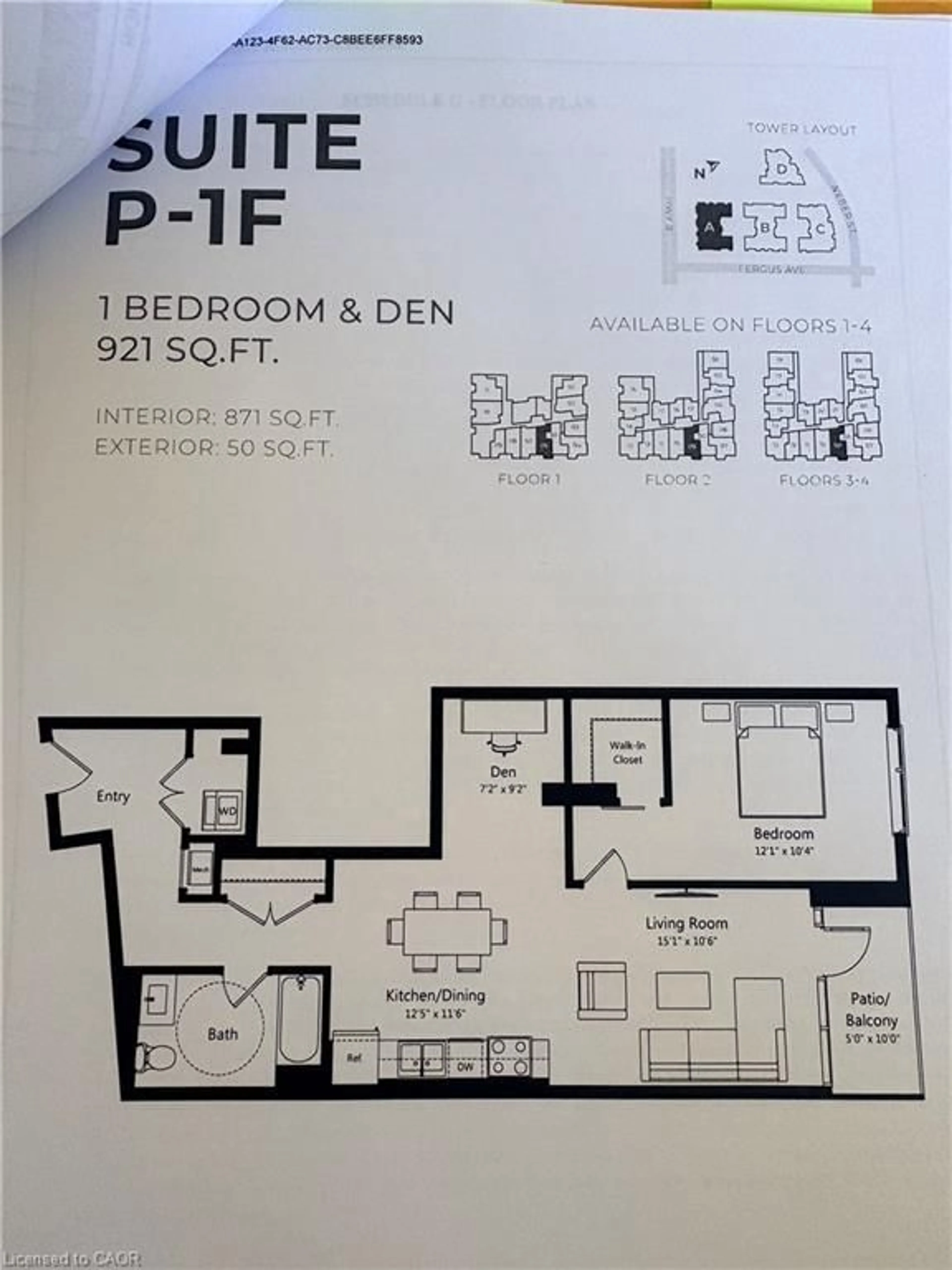 Floor plan for 1333 Weber St #106, Kitchener Ontario N2A 1C2