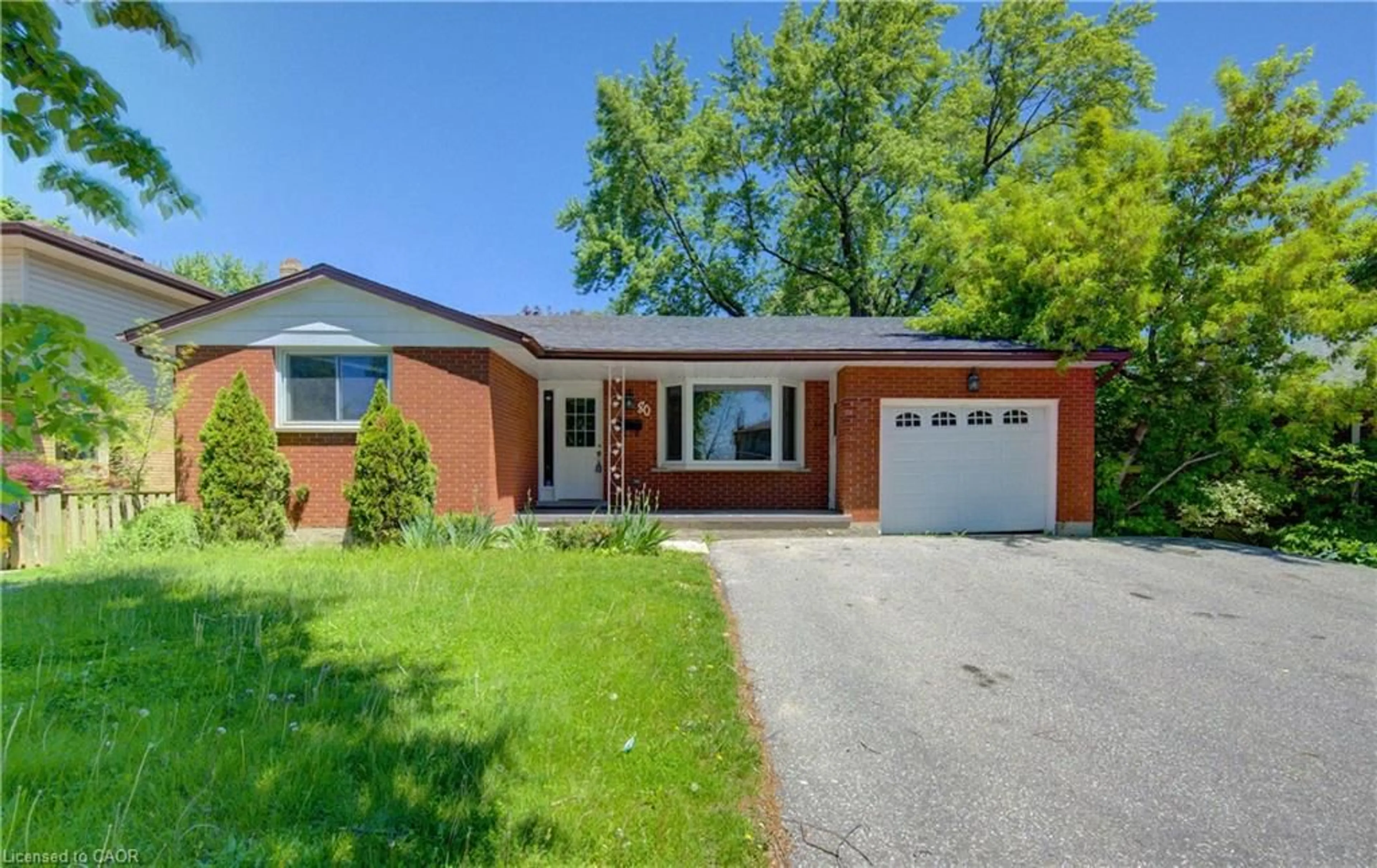 Home with brick exterior material, street for 80 Lower Canada Cres, Kitchener Ontario N2P 1E8