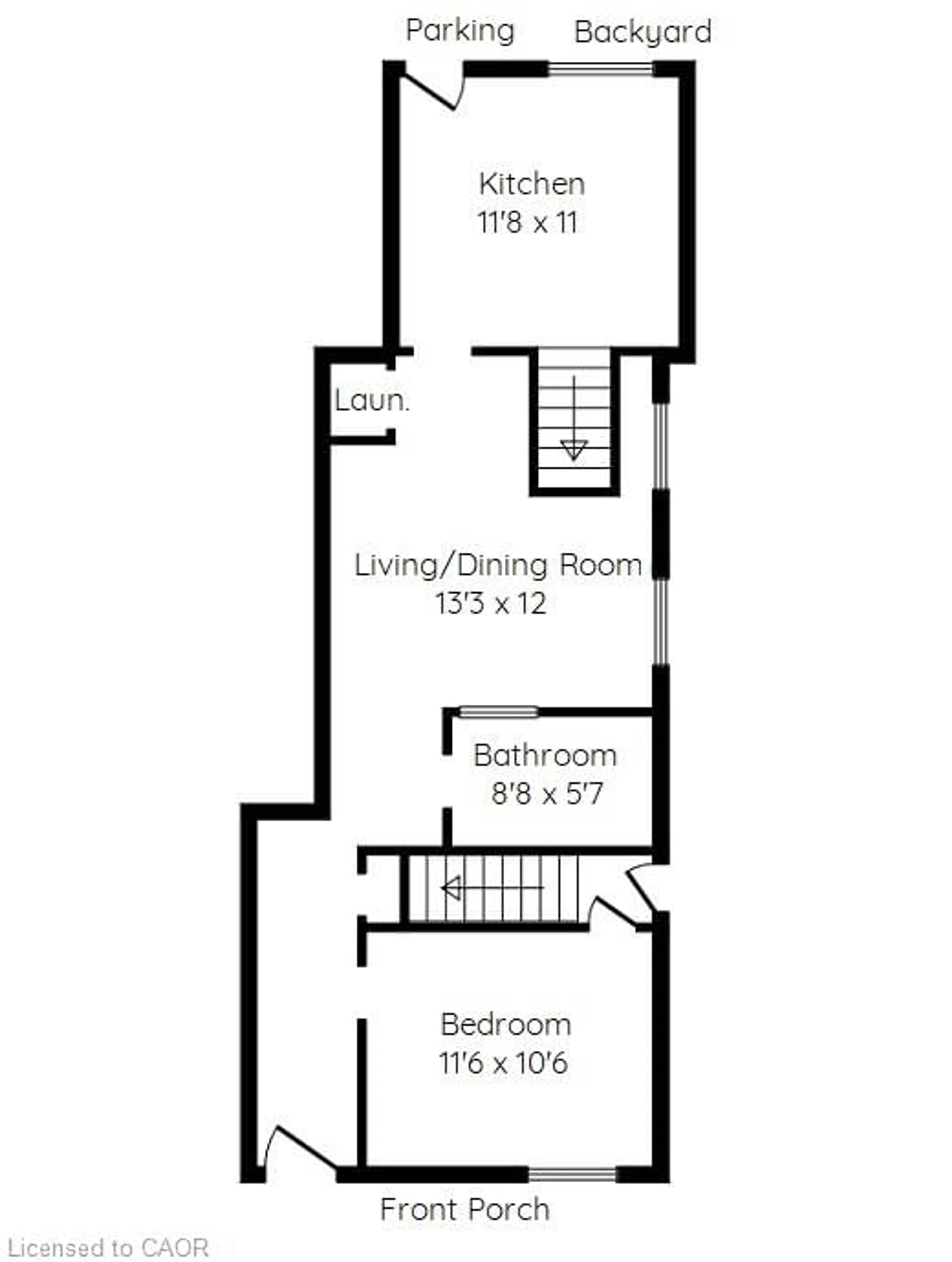 Floor plan for 377 Macnab St, Hamilton Ontario L8L 1K9