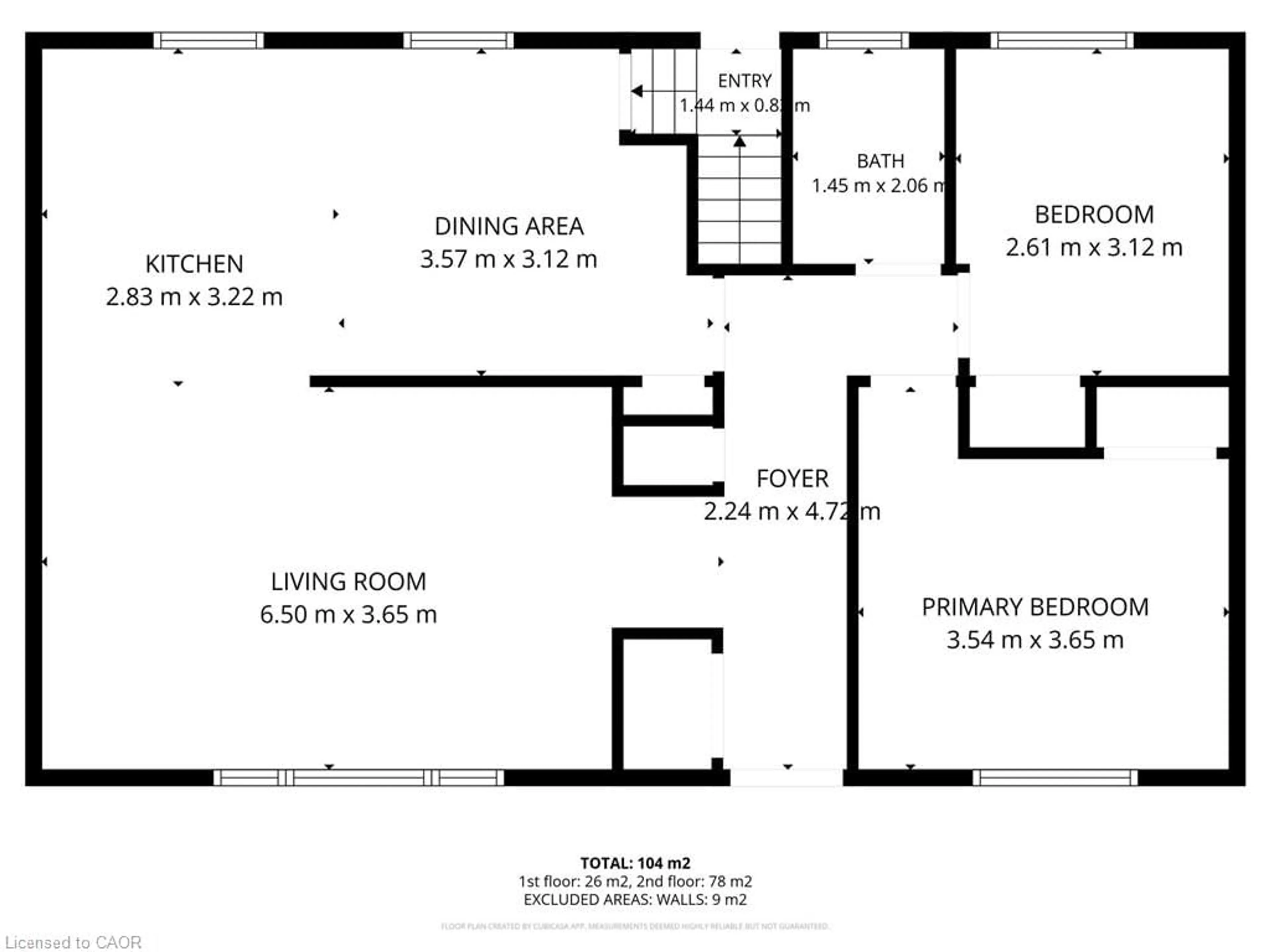 Floor plan for 158 Plymouth Rd, Kitchener Ontario N2G 3G5