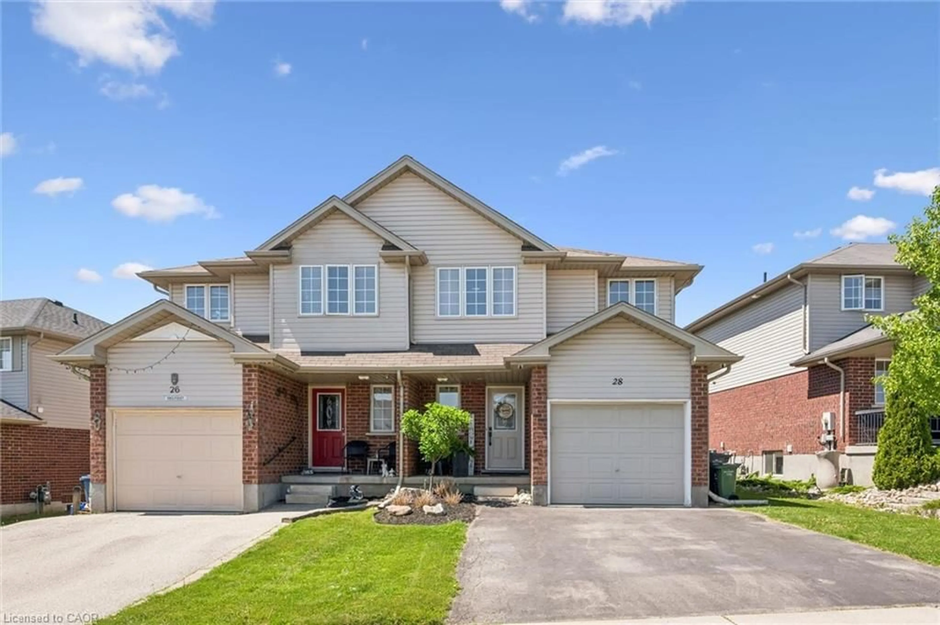 Home with brick exterior material, street for 28 Davison Dr, Guelph Ontario N1E 0C1
